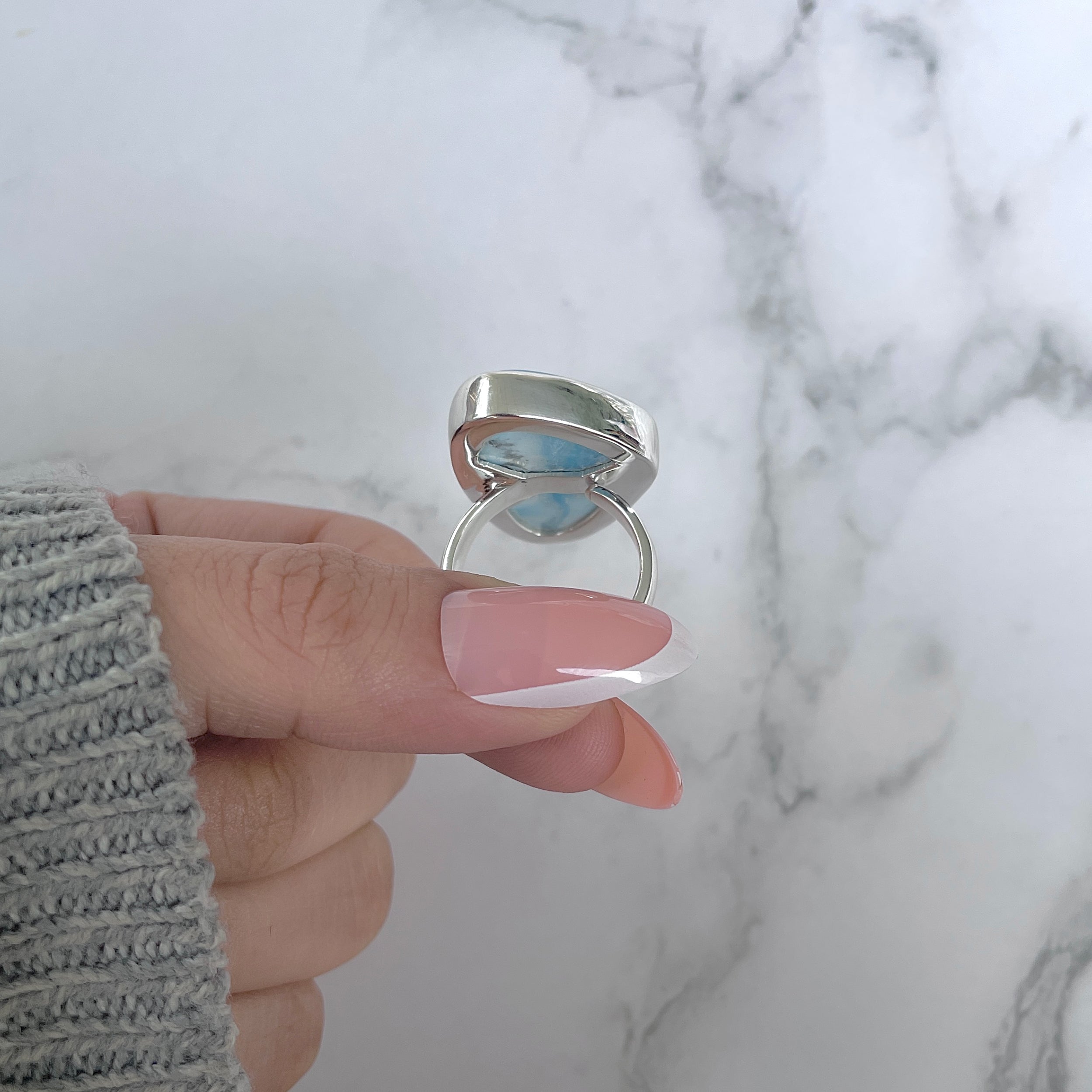 Larimar Adjustable Ring-(LAR-R-1215.)