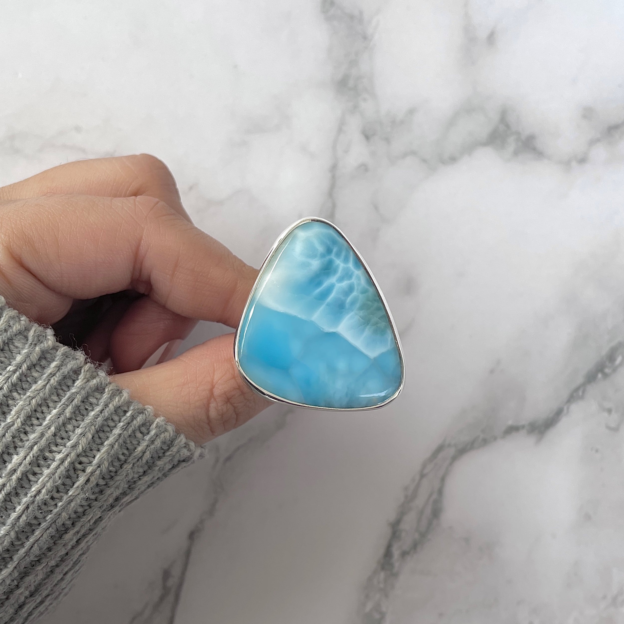 Larimar Adjustable Ring-(LAR-R-1217.)