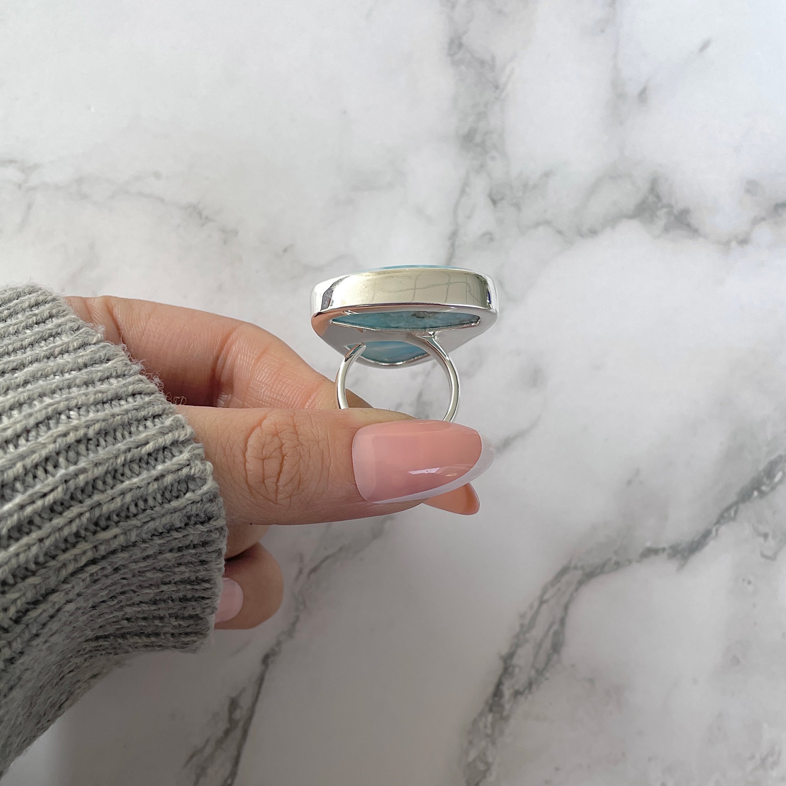 Larimar Adjustable Ring-(LAR-R-1217.)