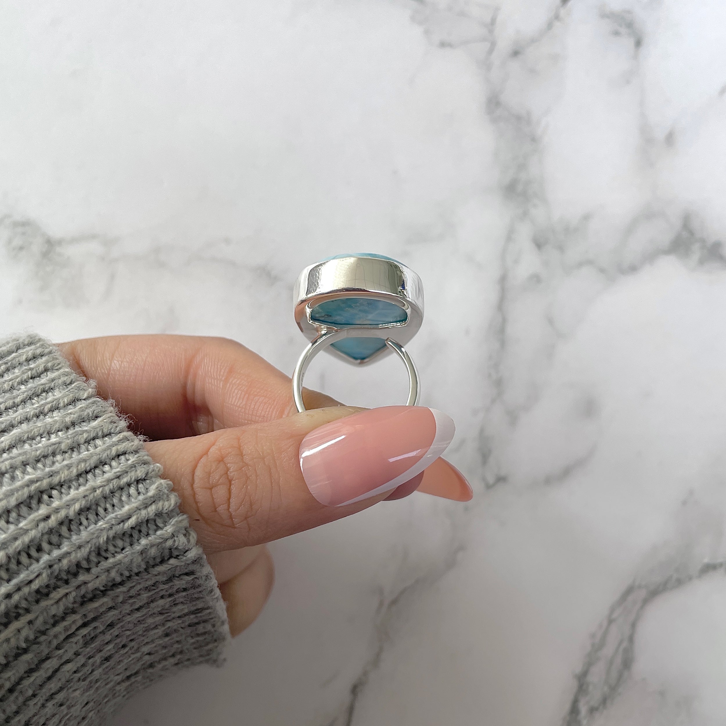 Larimar Adjustable Ring-(LAR-R-1218.)