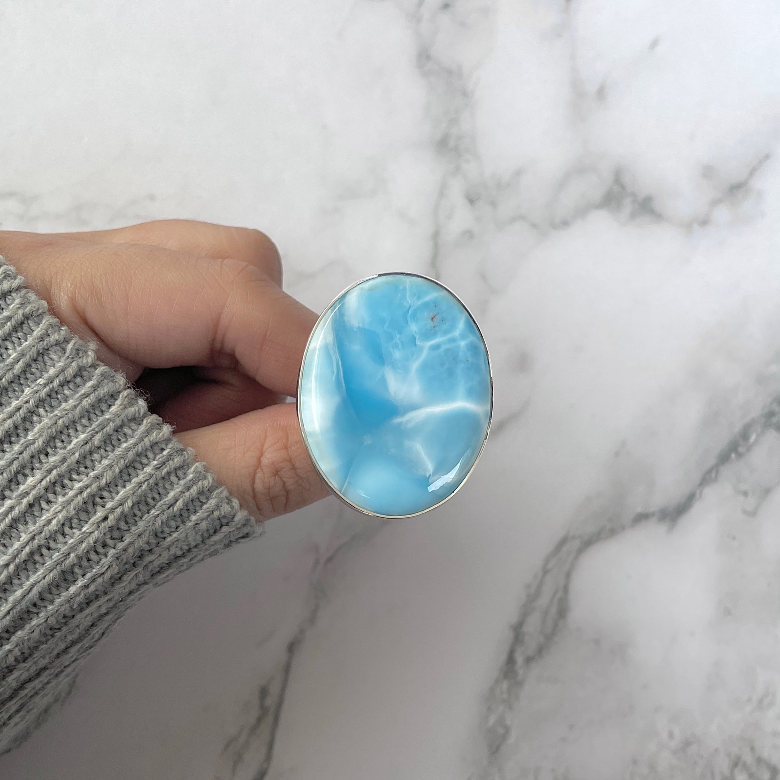 Larimar Adjustable Ring-(LAR-R-1221.)
