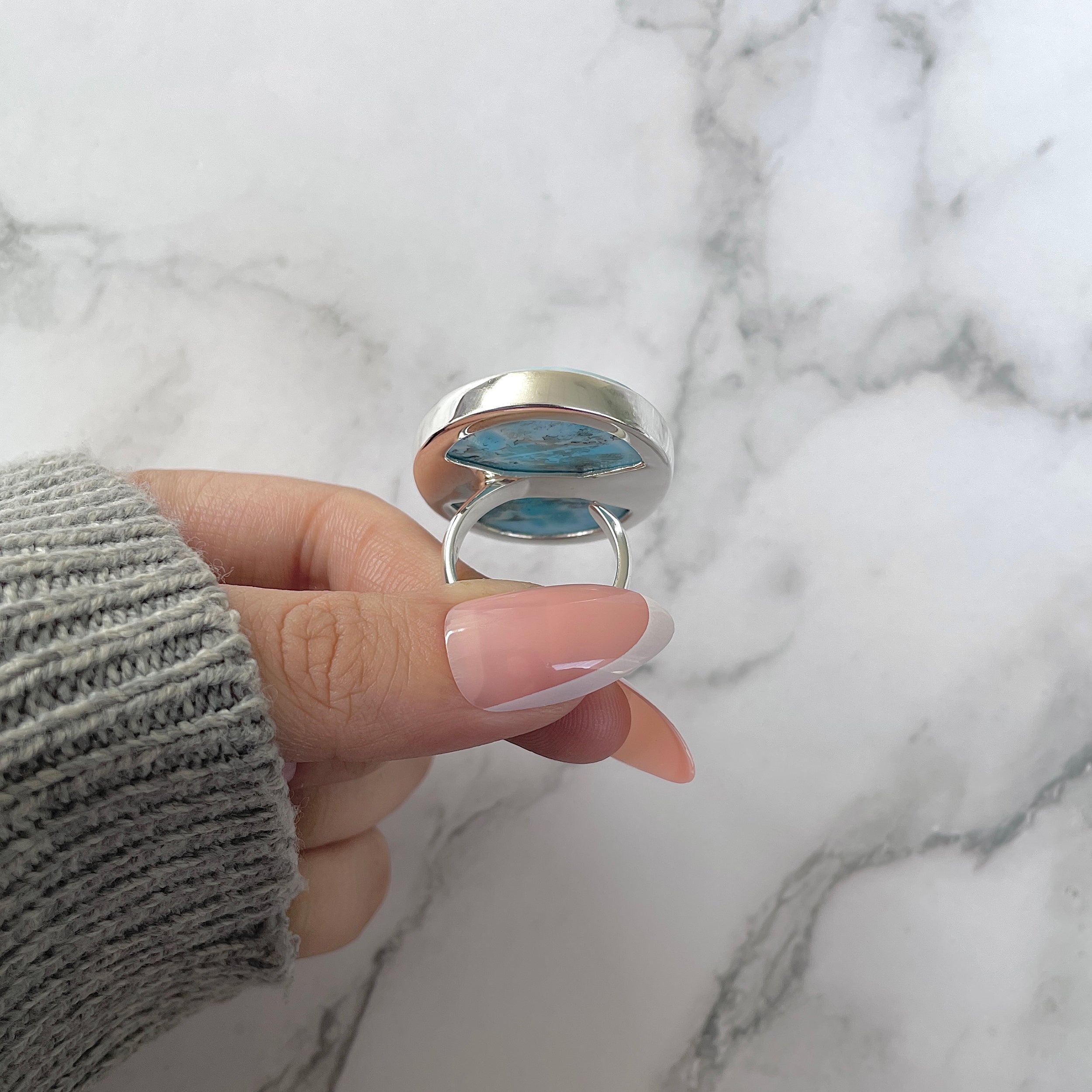 Larimar Adjustable Ring-(LAR-R-1221.)