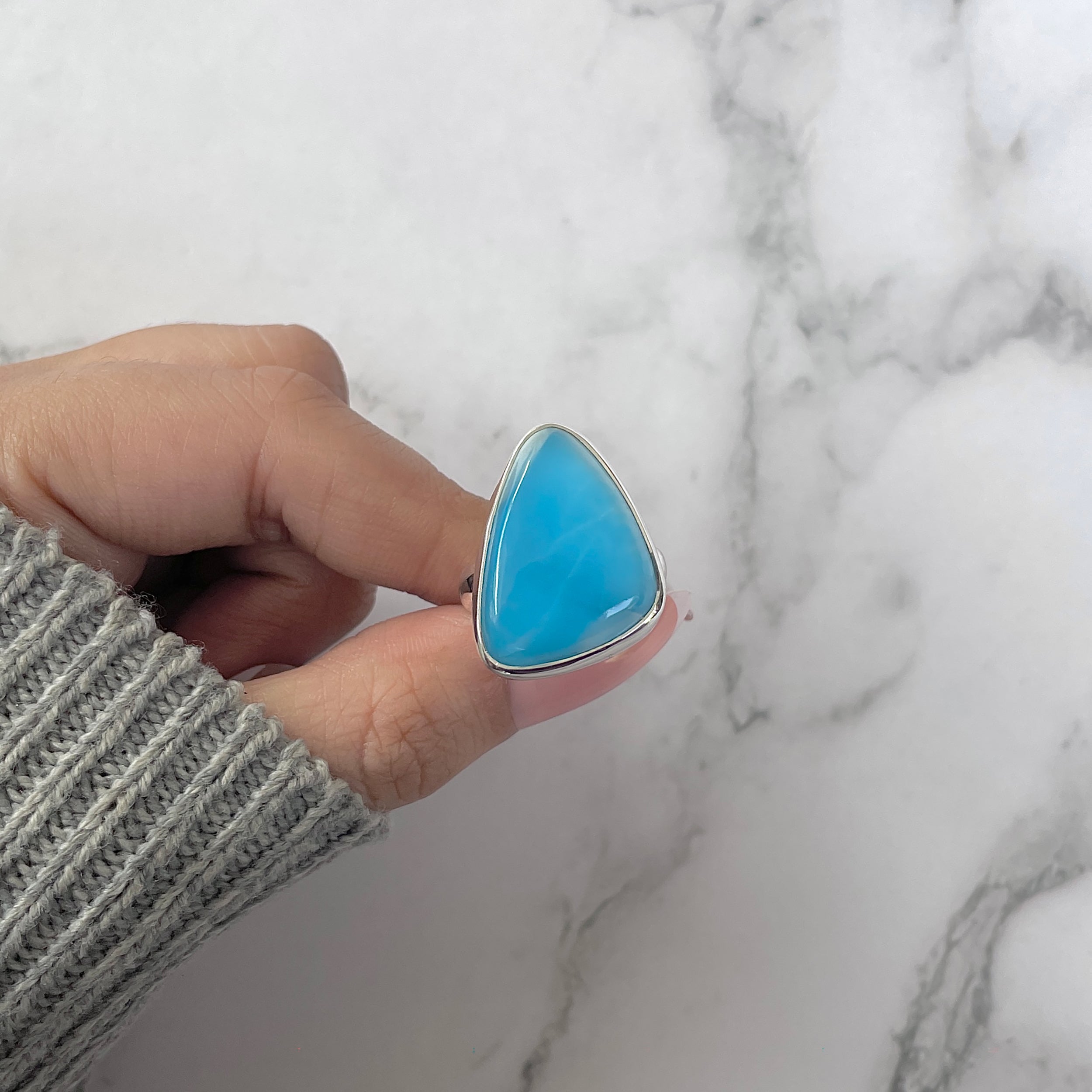 Larimar Adjustable Ring-(LAR-R-1224.)