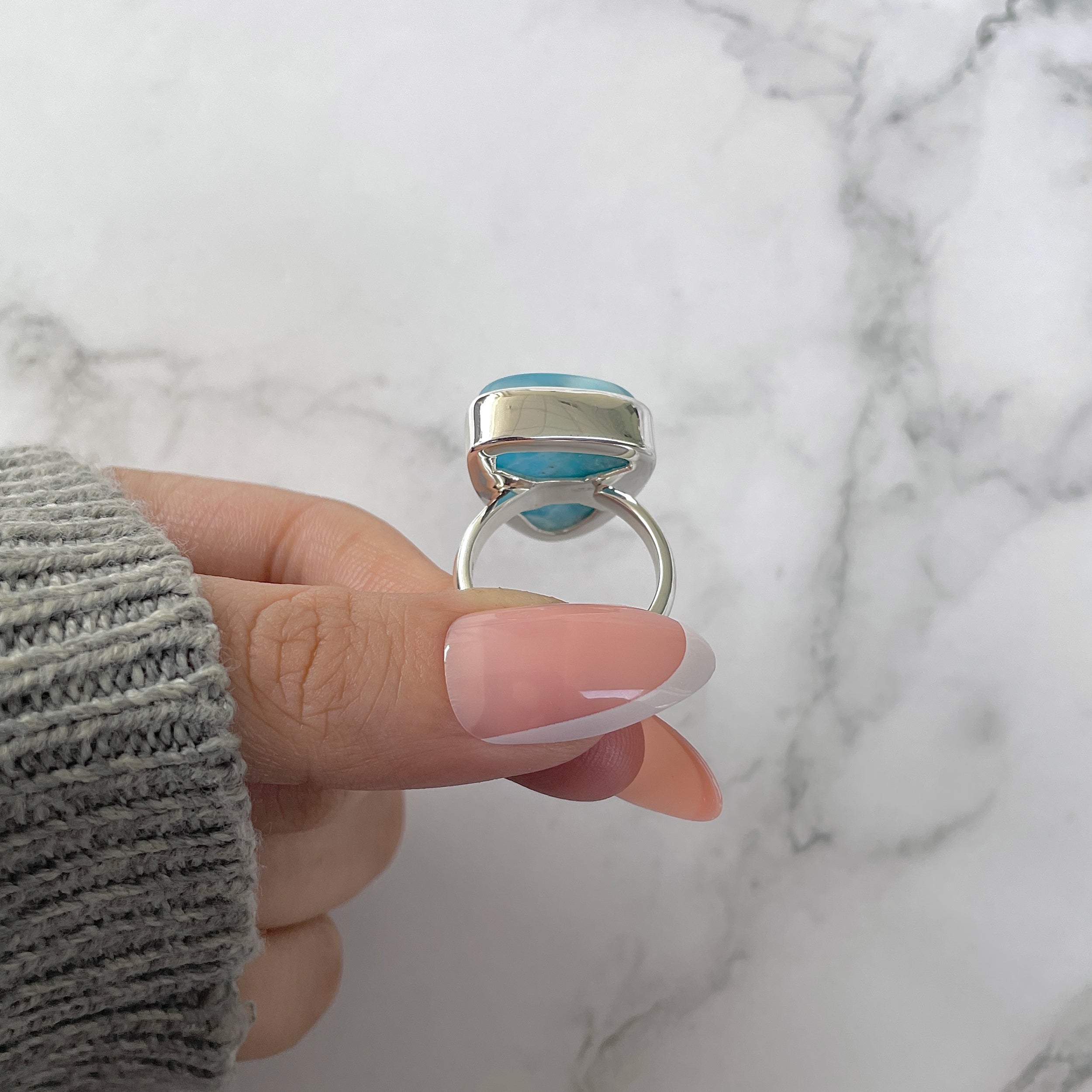 Larimar Adjustable Ring-(LAR-R-1224.)