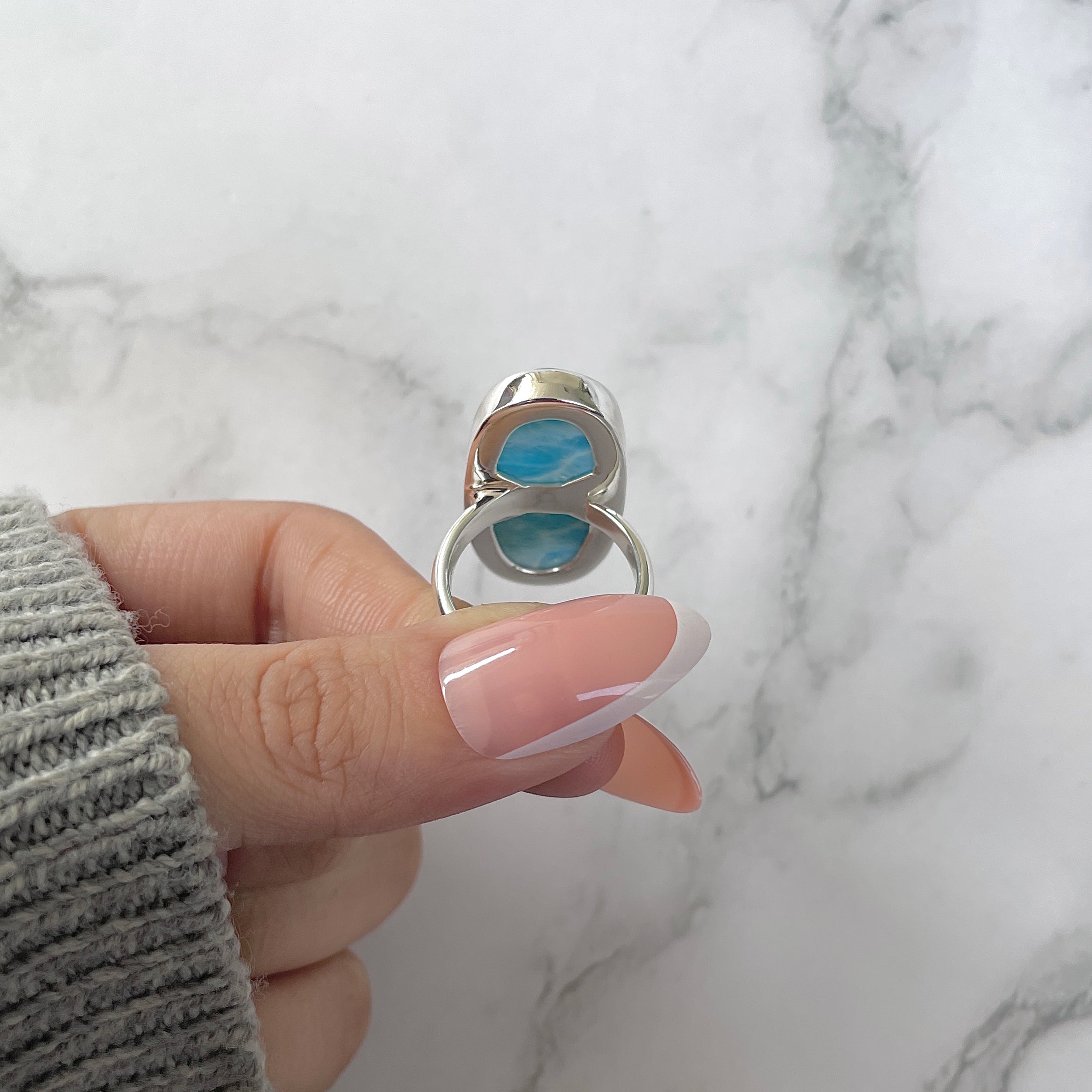 Larimar Adjustable Ring-(LAR-R-1227.)