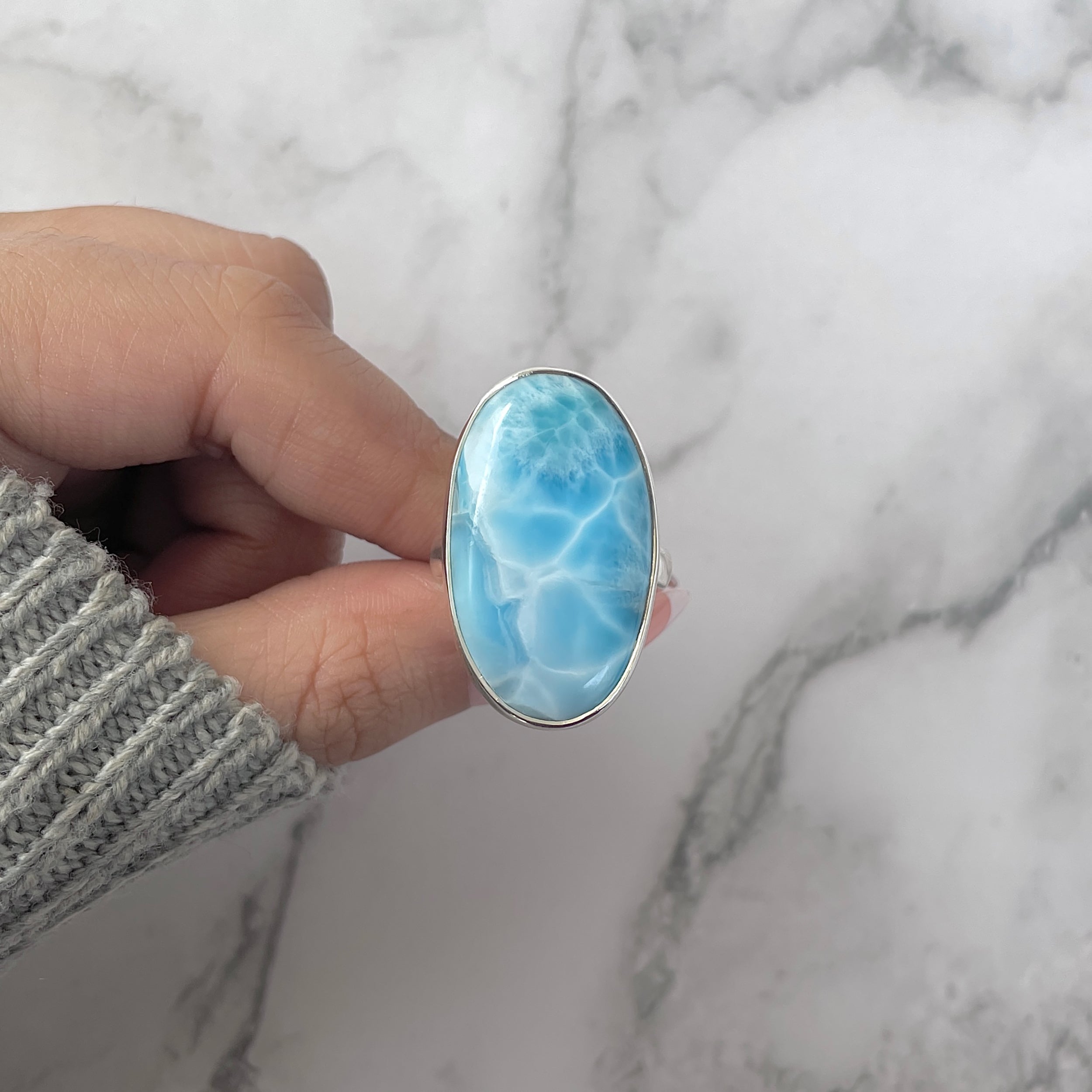 Larimar Adjustable Ring-(LAR-R-1228.)