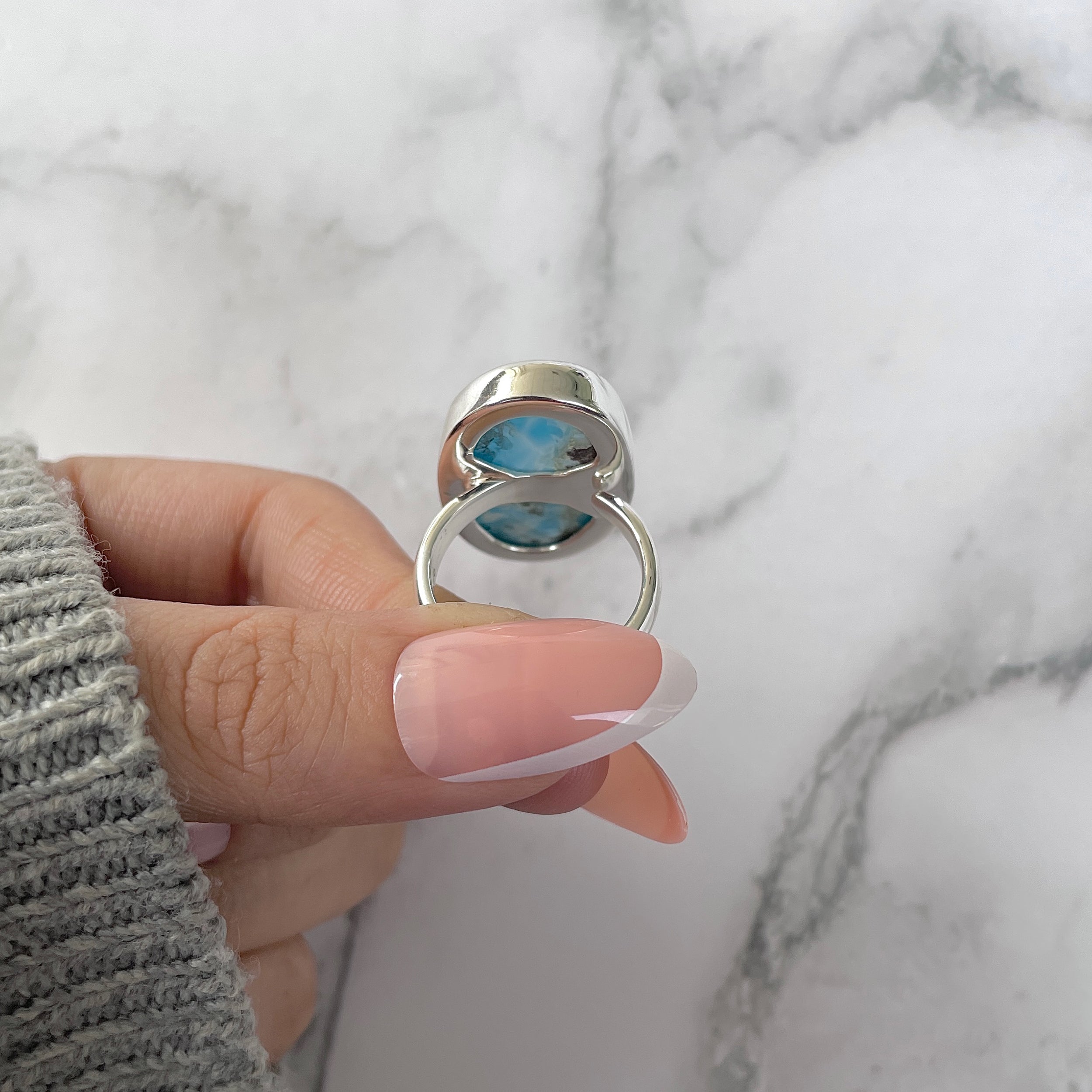 Larimar Adjustable Ring-(LAR-R-1228.)