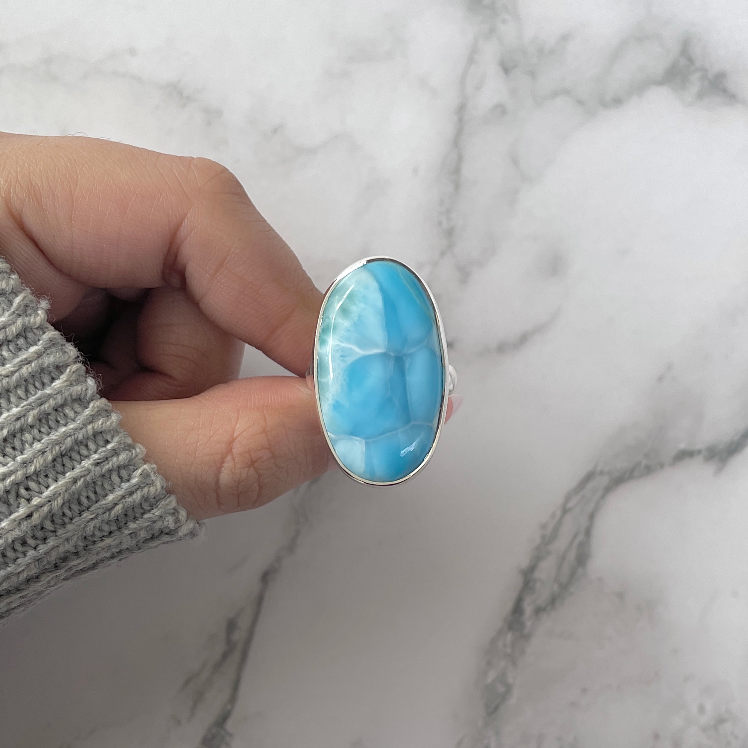 Larimar Adjustable Ring-(LAR-R-1229.)
