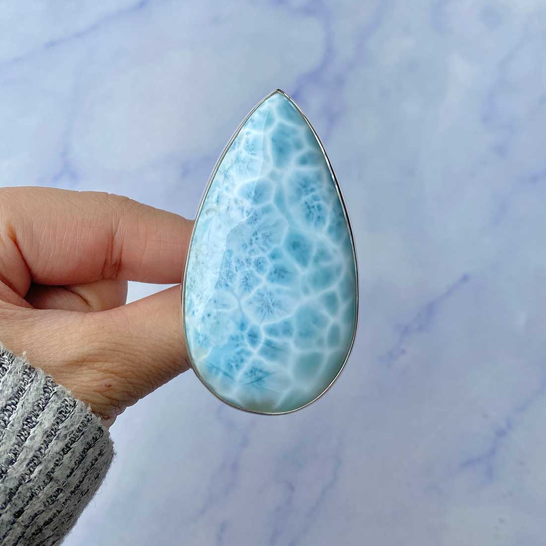 Larimar Adjustable Ring-(LAR-R-123.)