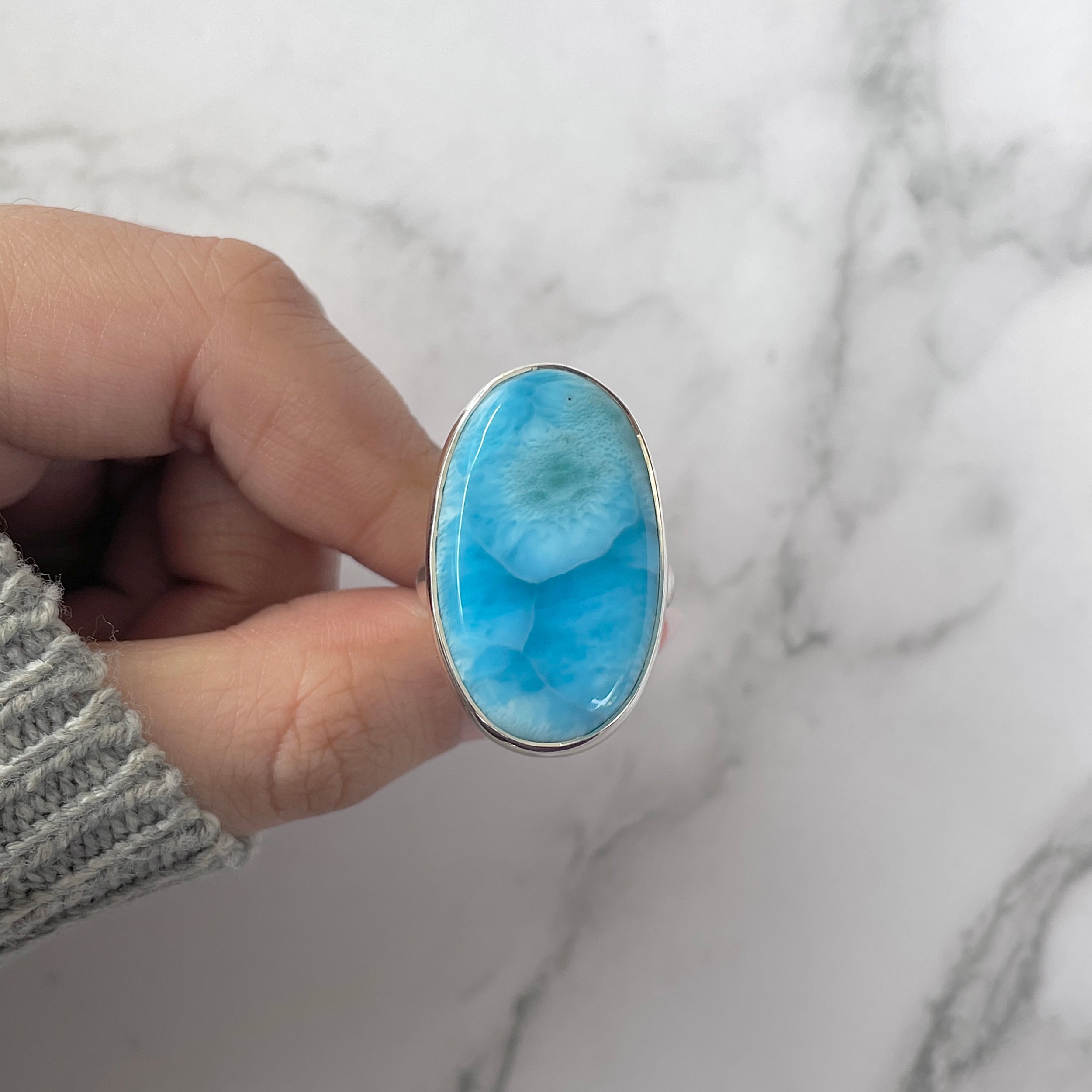 Larimar Adjustable Ring-(LAR-R-1230.)