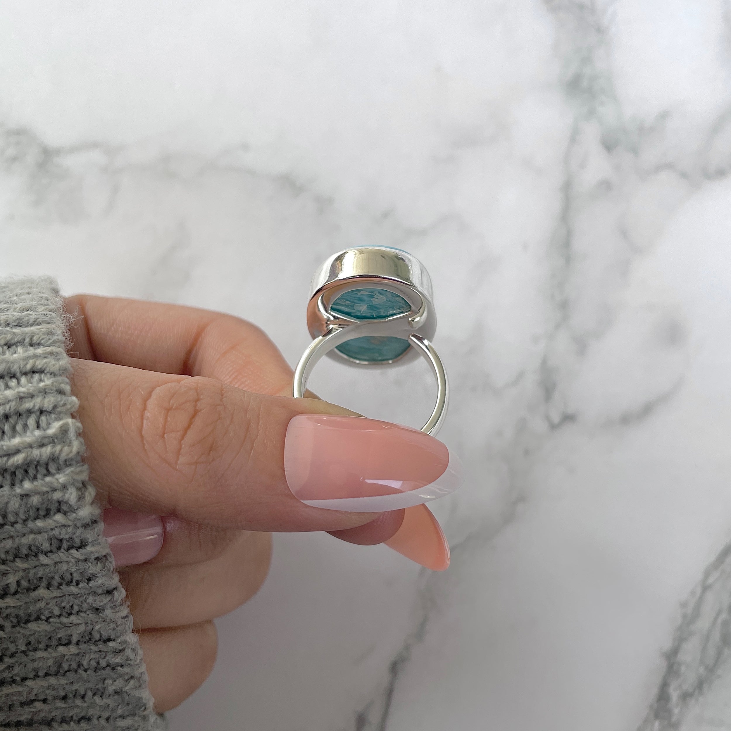 Larimar Adjustable Ring-(LAR-R-1230.)