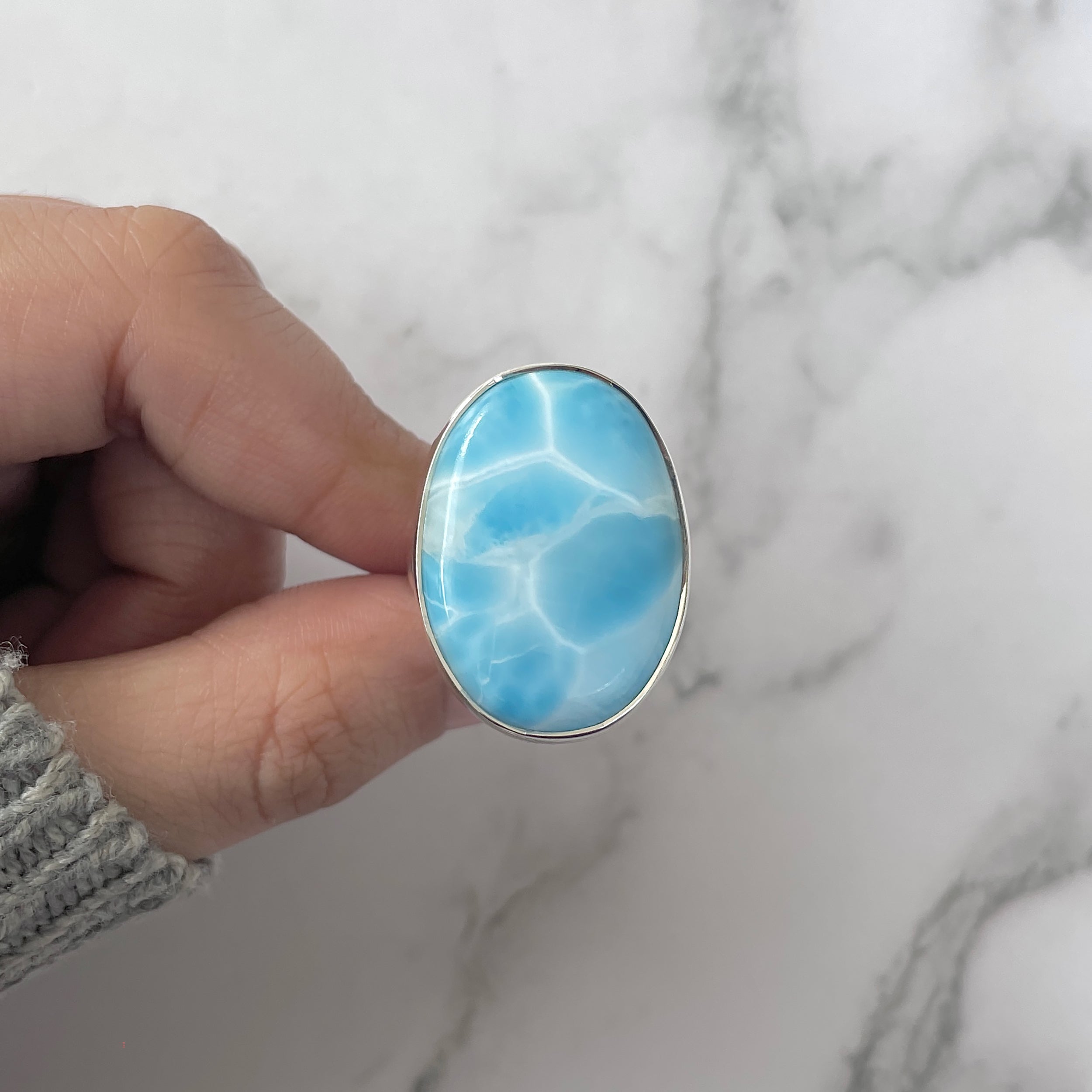 Larimar Adjustable Ring-(LAR-R-1231.)