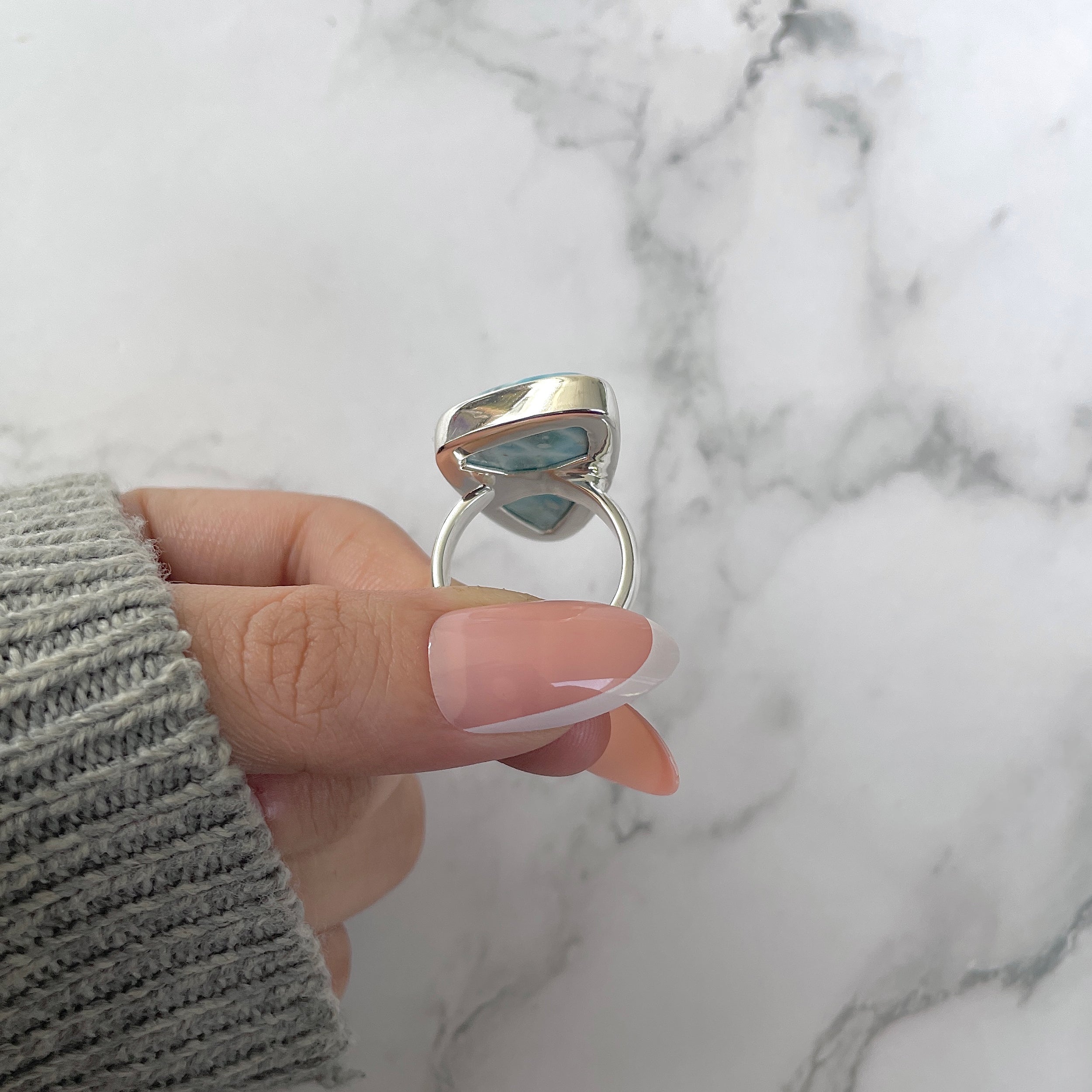 Larimar Adjustable Ring-(LAR-R-1232.)