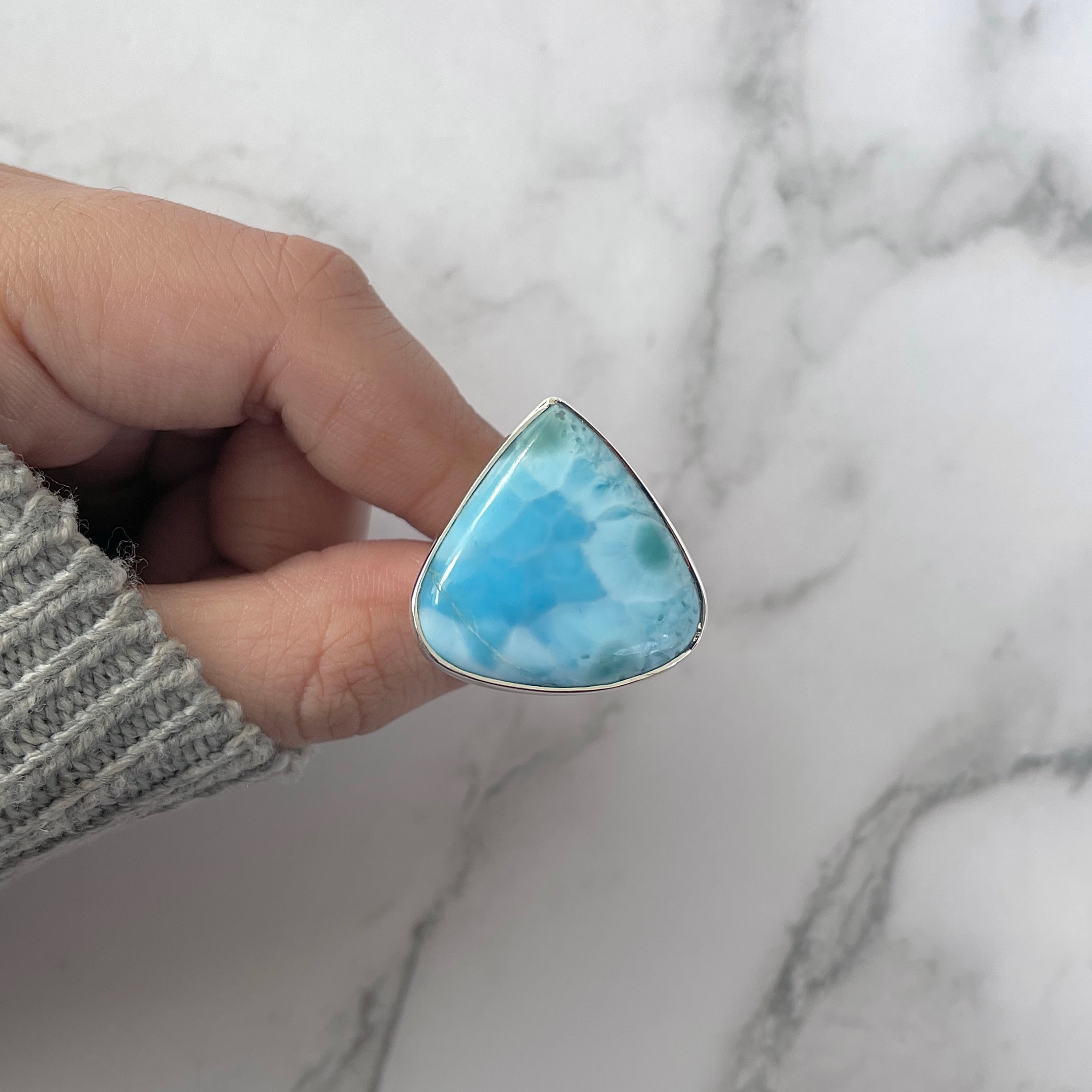 Larimar Adjustable Ring-(LAR-R-1233.)