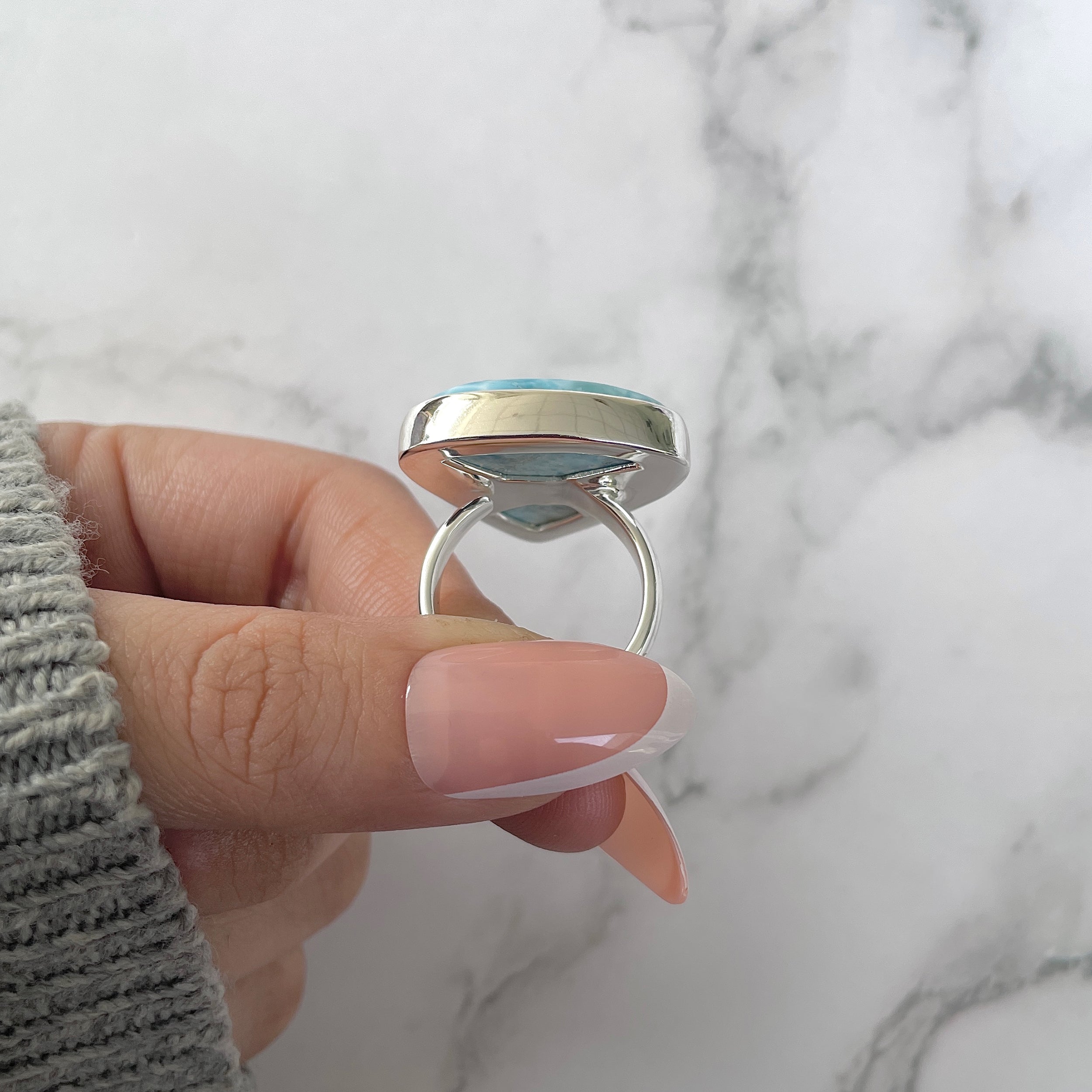Larimar Adjustable Ring-(LAR-R-1233.)