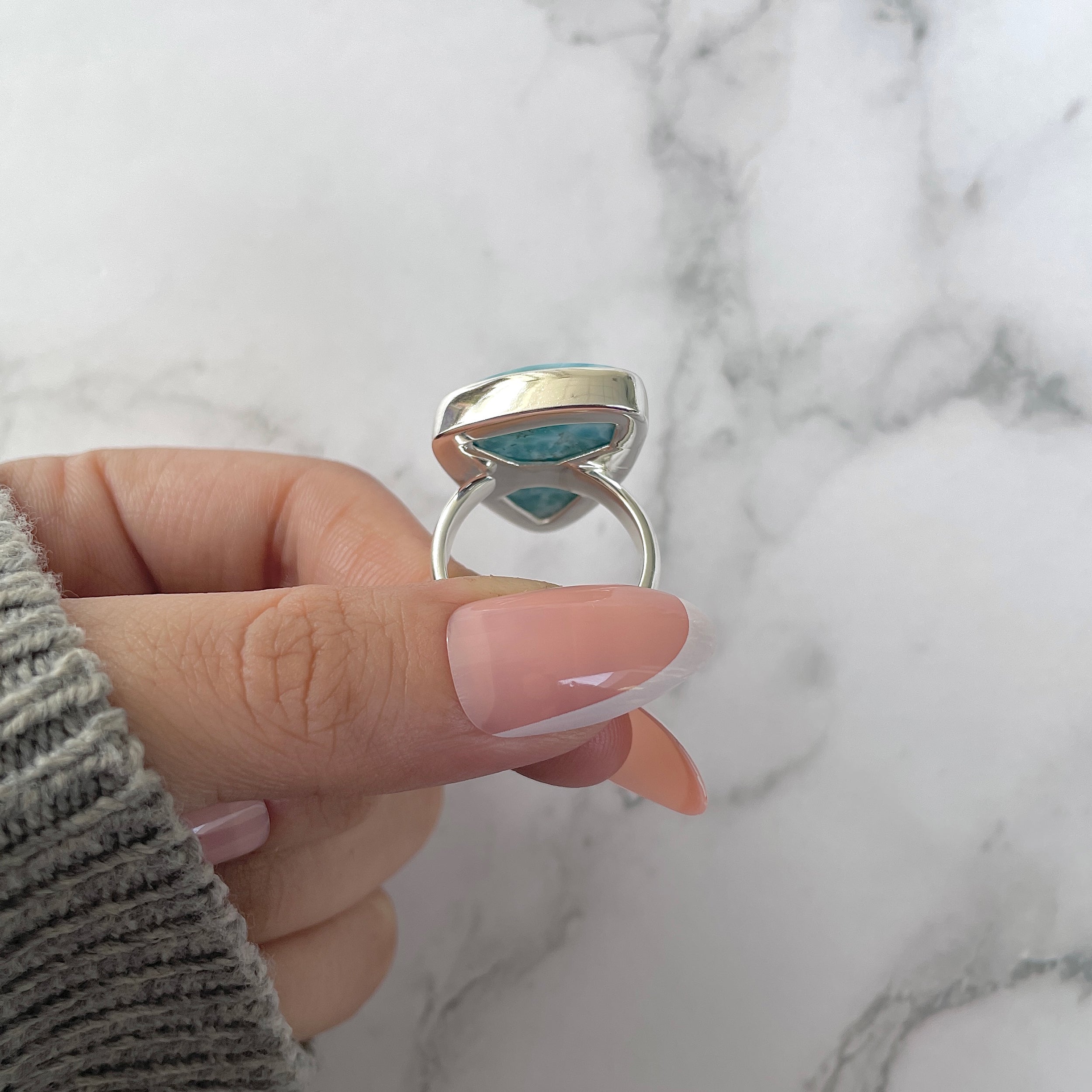 Larimar Adjustable Ring-(LAR-R-1235.)
