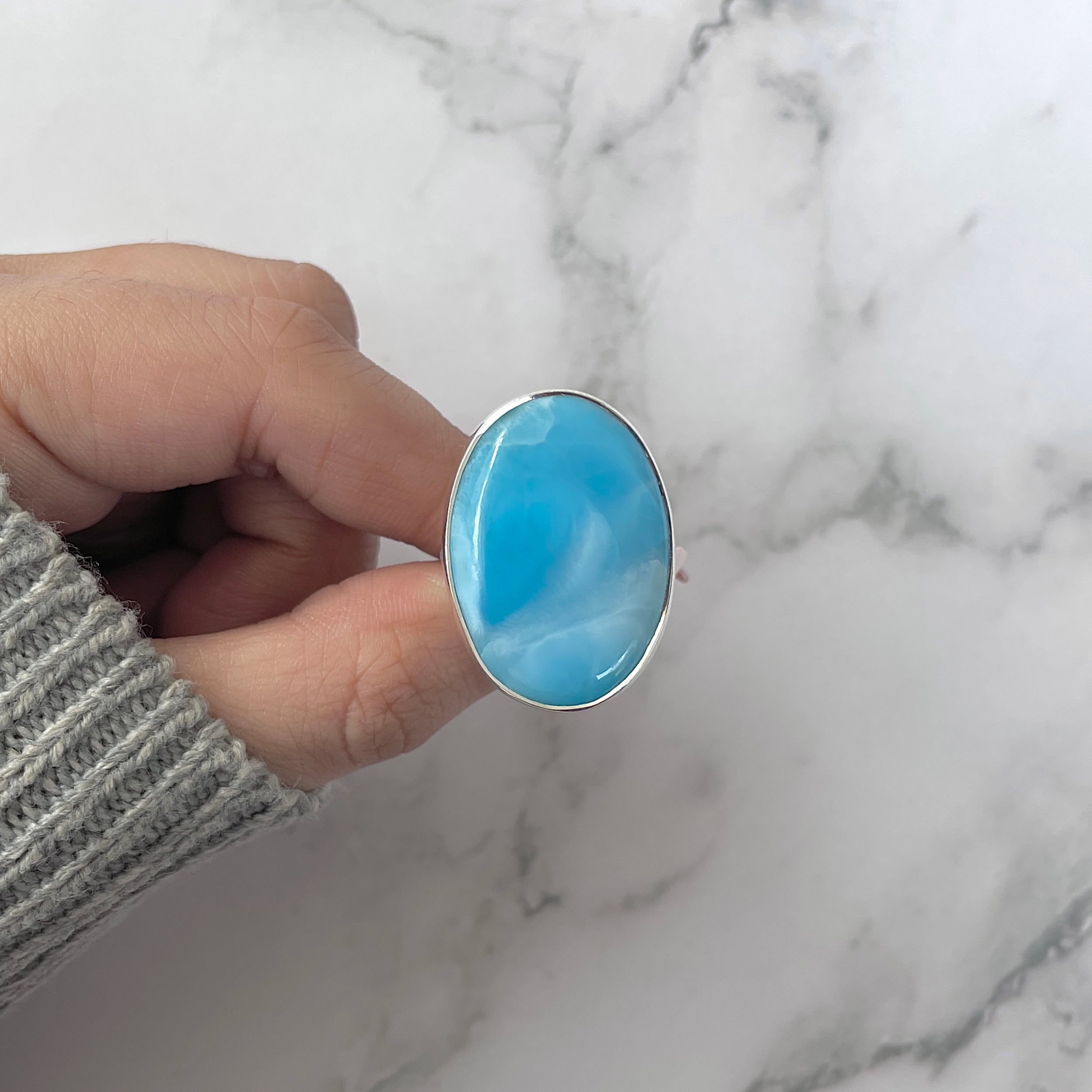 Larimar Adjustable Ring-(LAR-R-1237.)