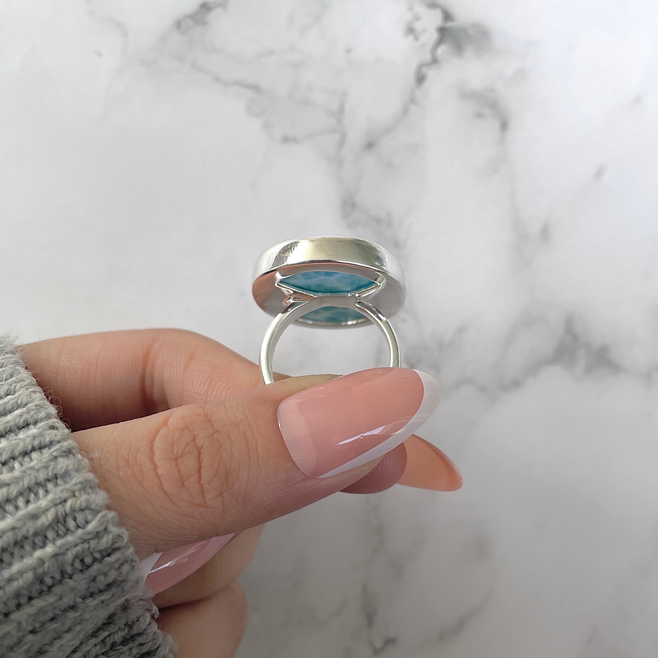 Larimar Adjustable Ring-(LAR-R-1238.)
