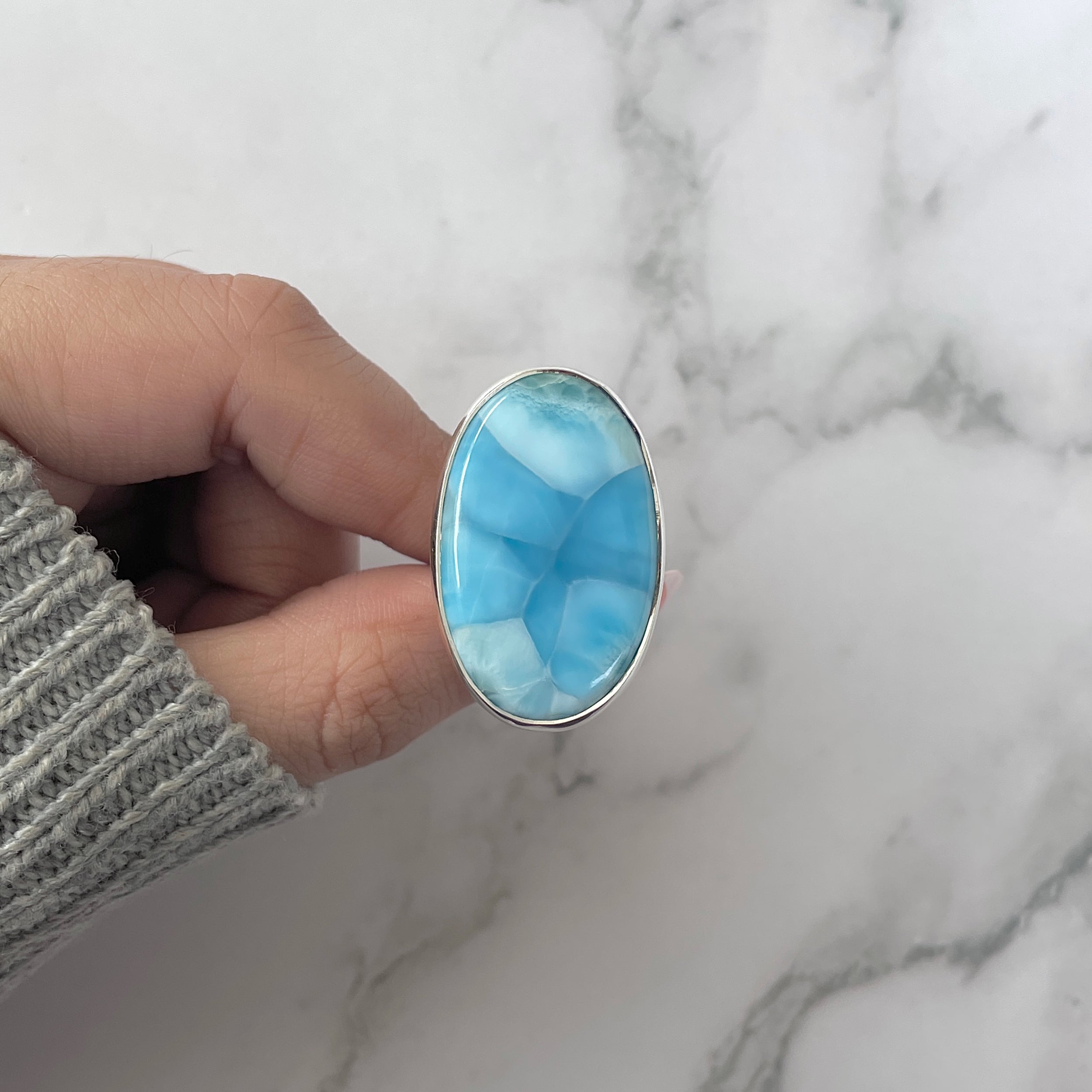 Larimar Adjustable Ring-(LAR-R-1239.)