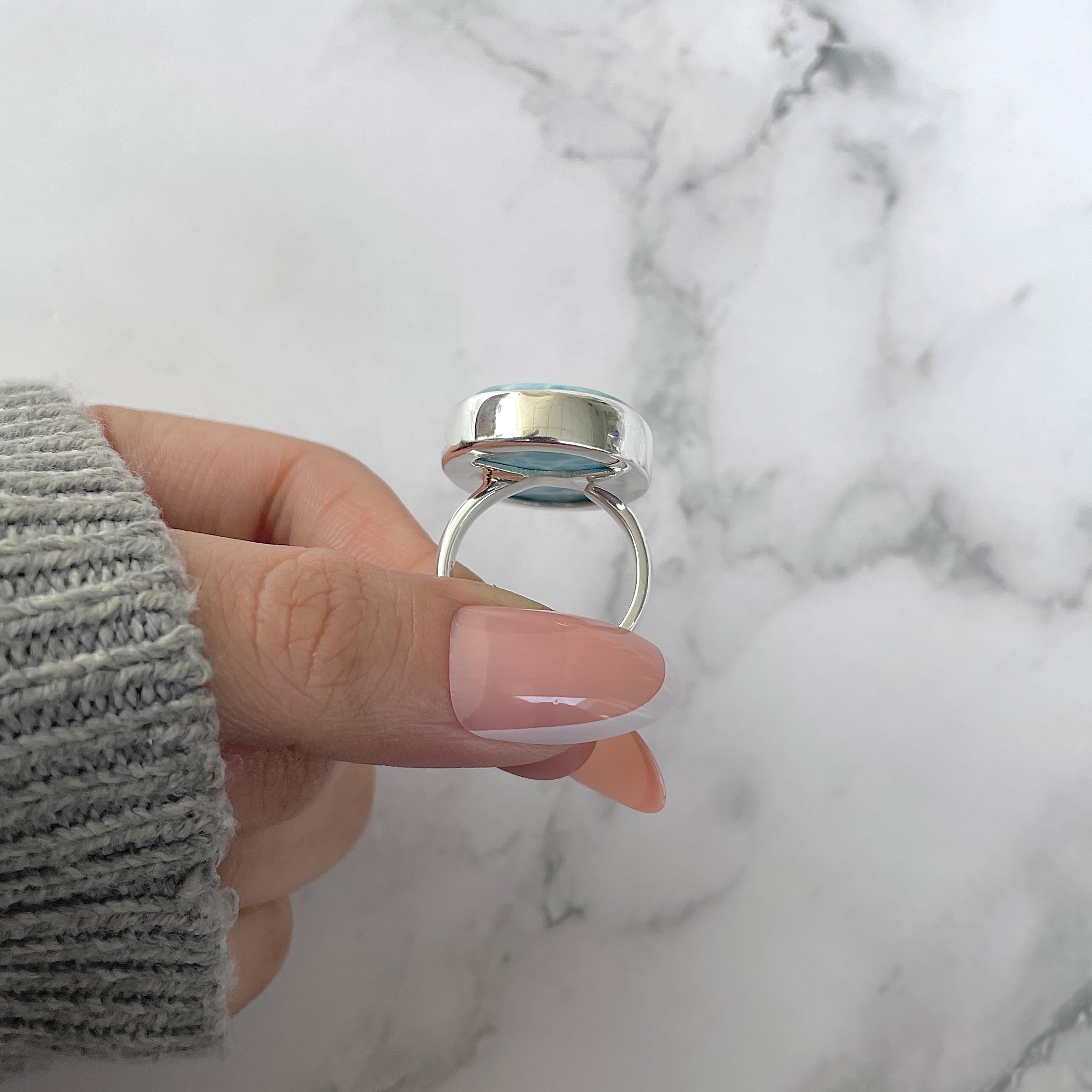 Larimar Adjustable Ring-(LAR-R-1239.)