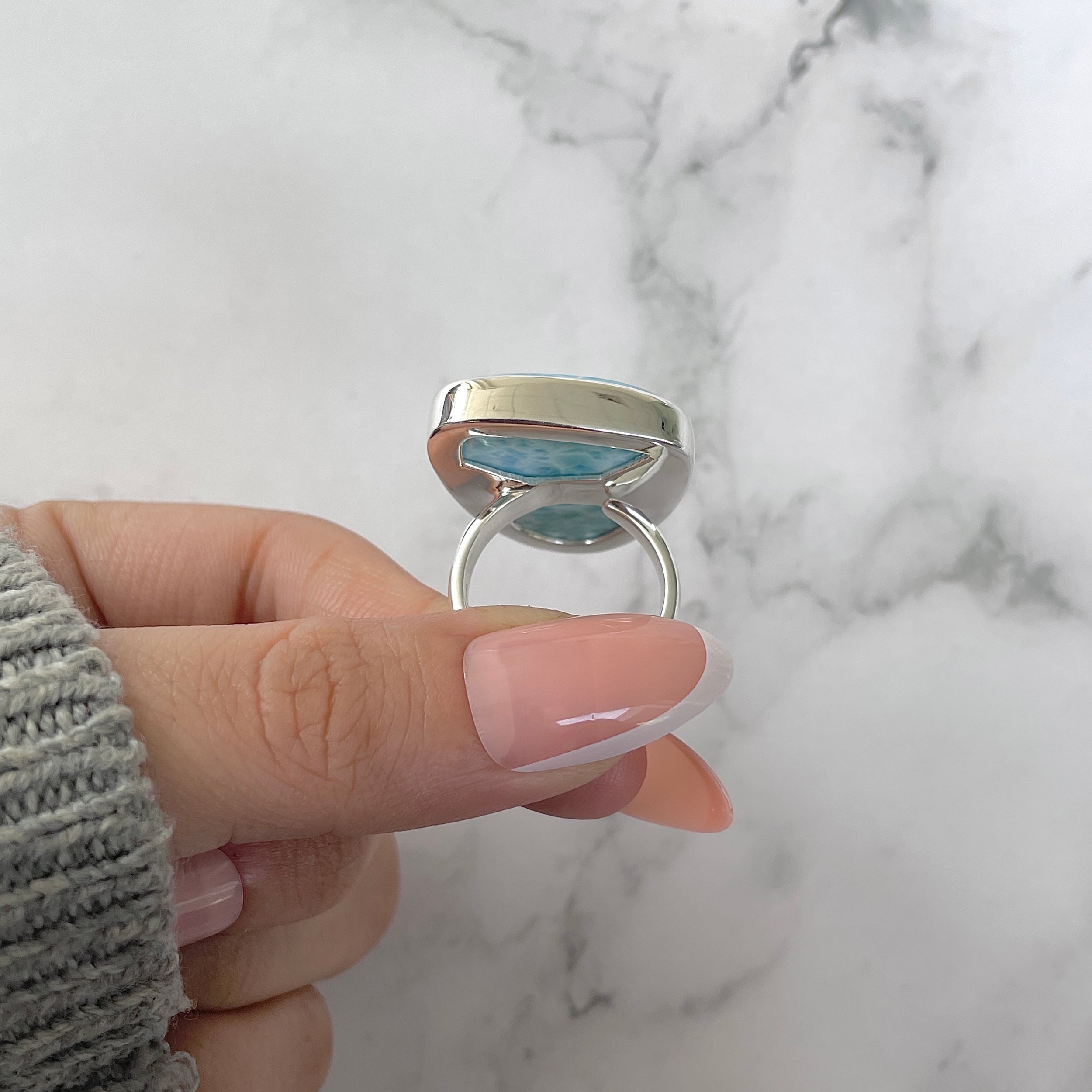 Larimar Adjustable Ring-(LAR-R-1240.)