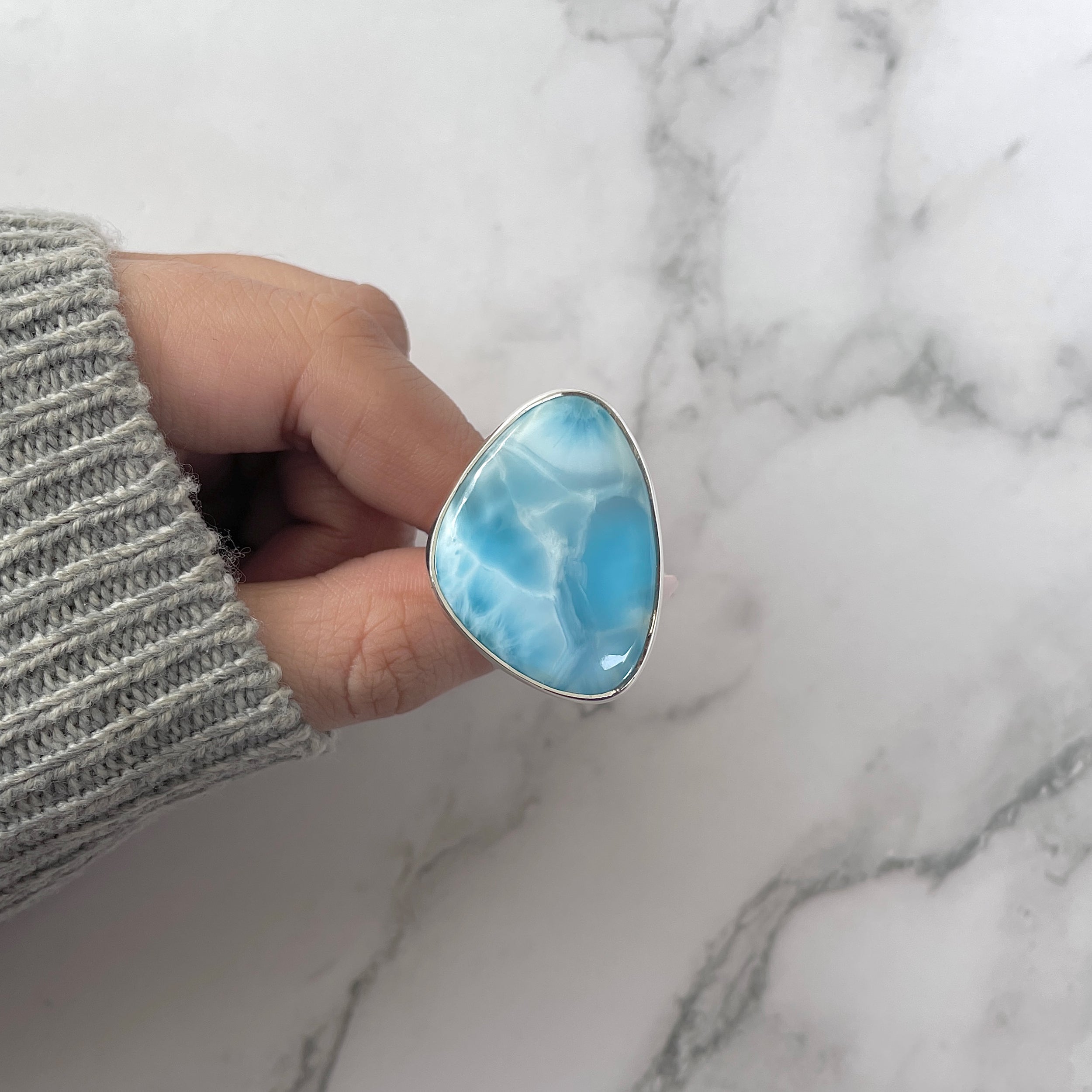 Larimar Adjustable Ring-(LAR-R-1241.)