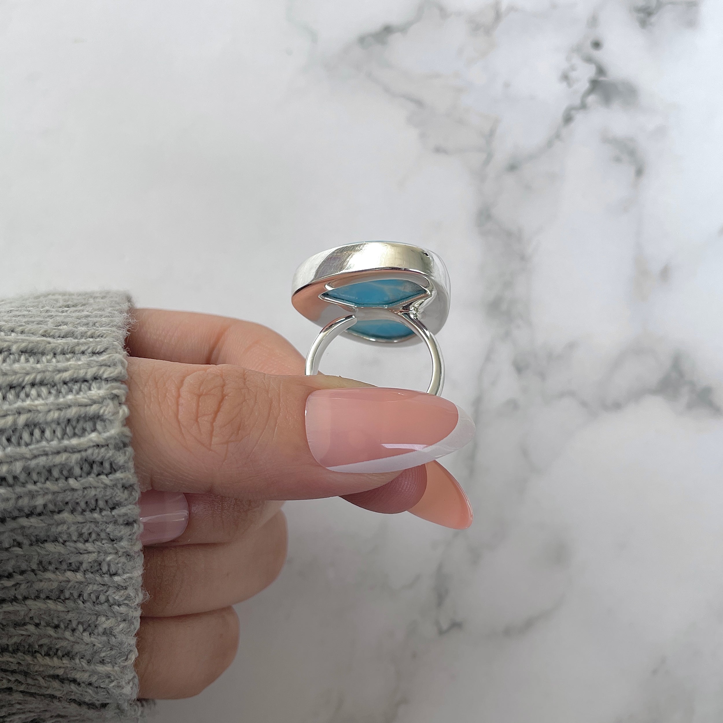 Larimar Adjustable Ring-(LAR-R-1241.)