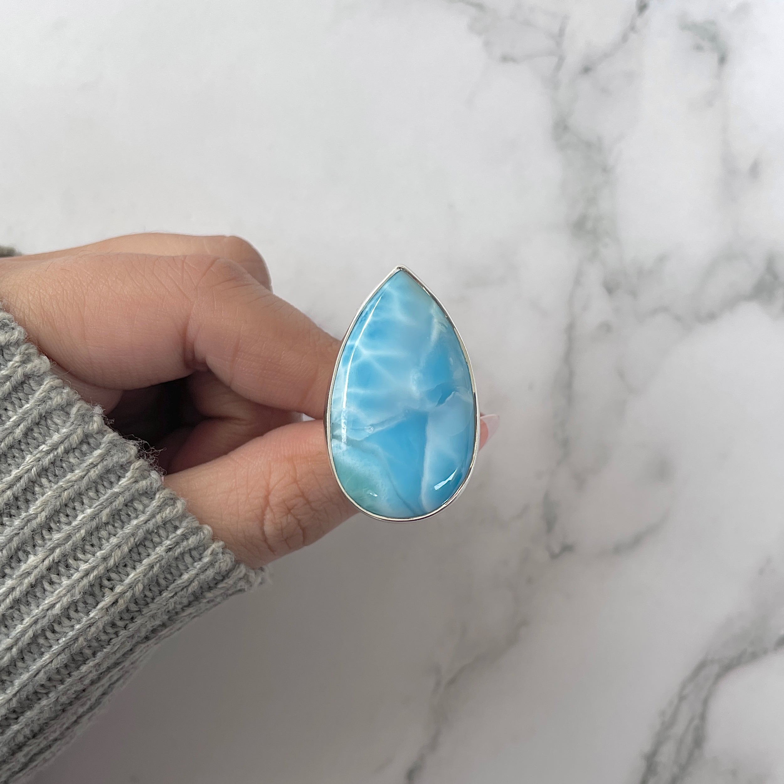 Larimar Adjustable Ring-(LAR-R-1242.)