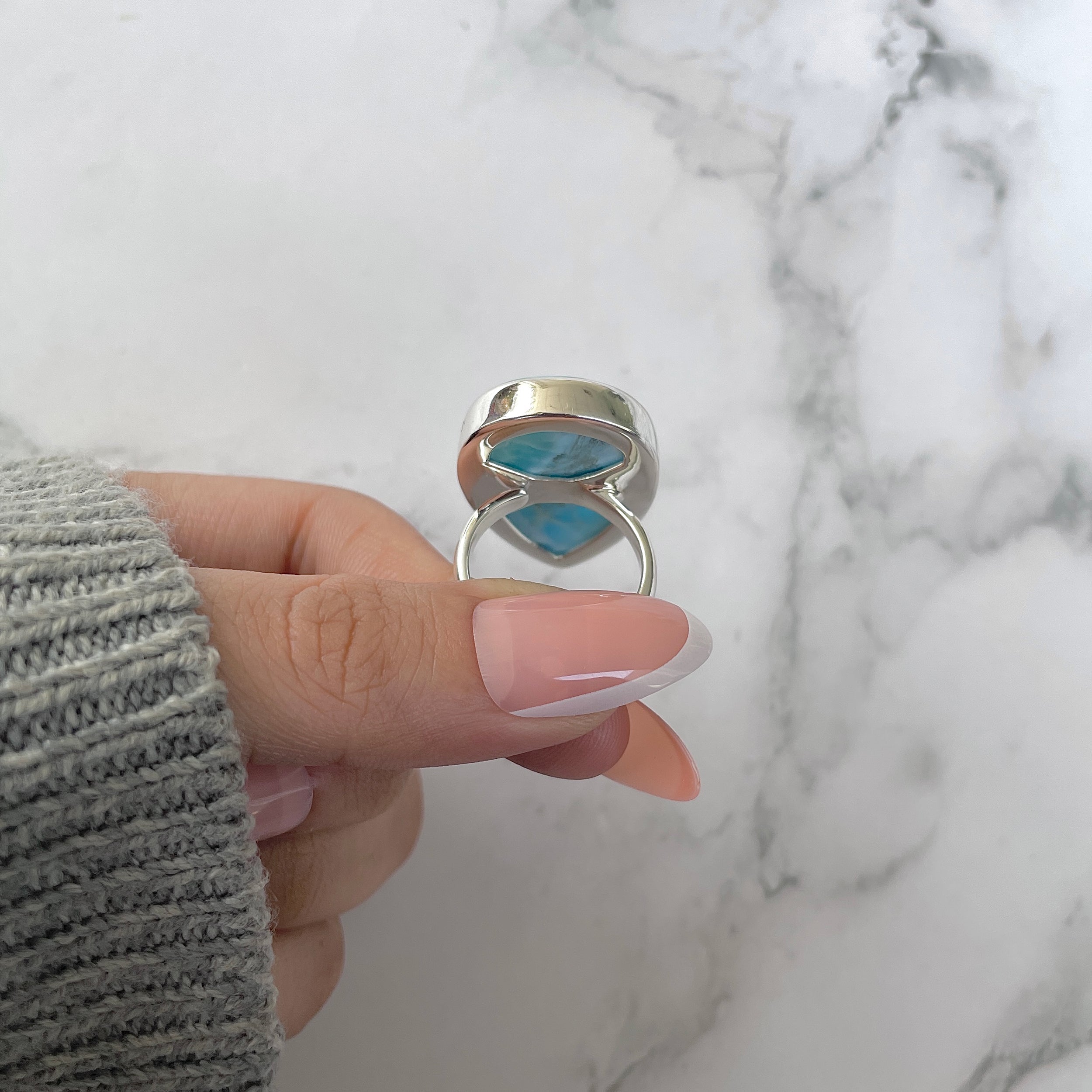 Larimar Adjustable Ring-(LAR-R-1242.)