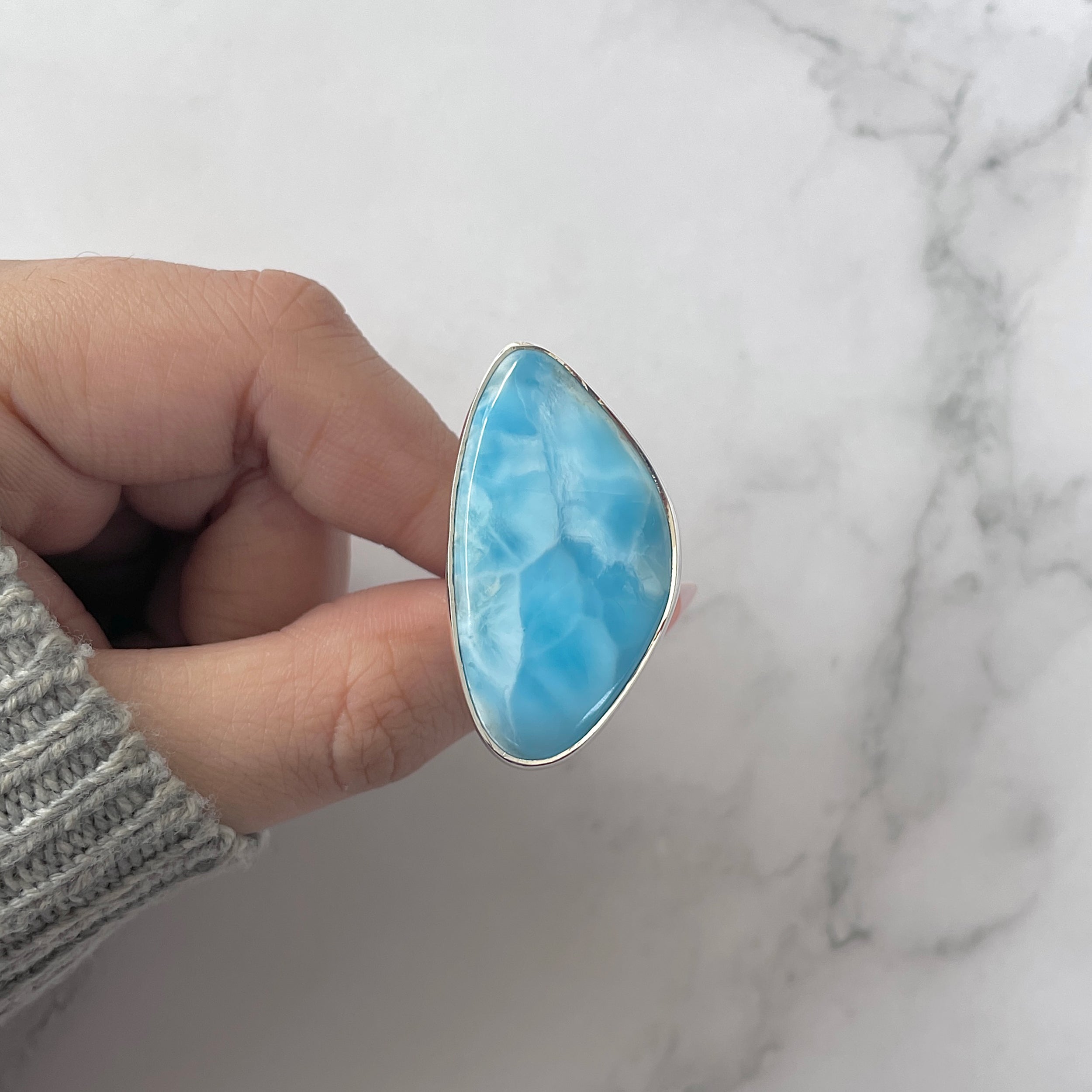 Larimar Adjustable Ring-(LAR-R-1243.)