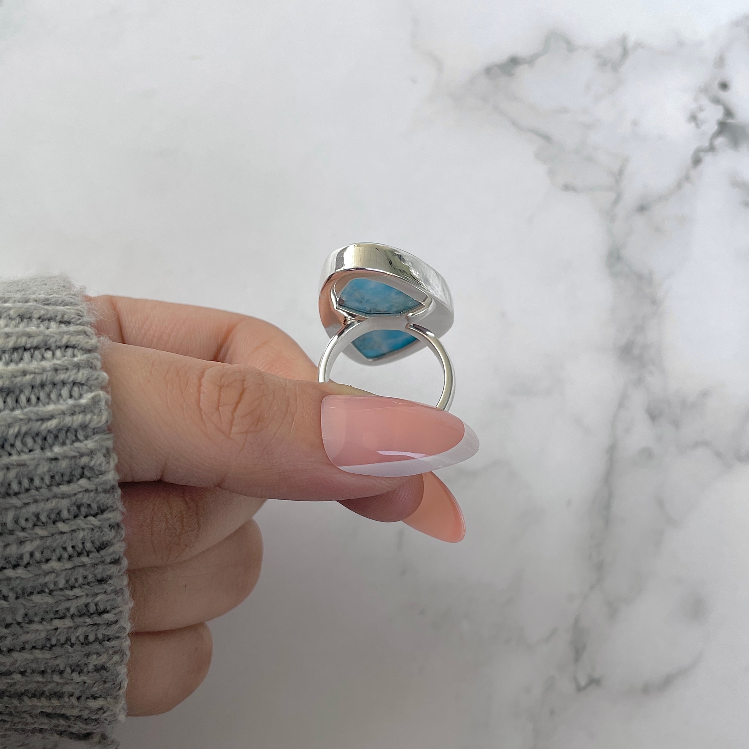 Larimar Adjustable Ring-(LAR-R-1243.)