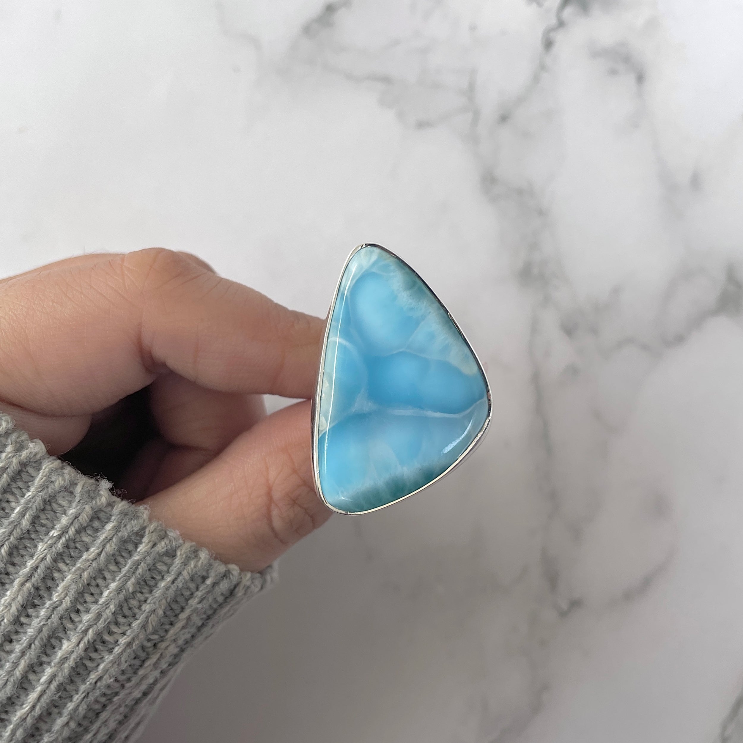 Larimar Adjustable Ring-(LAR-R-1245.)