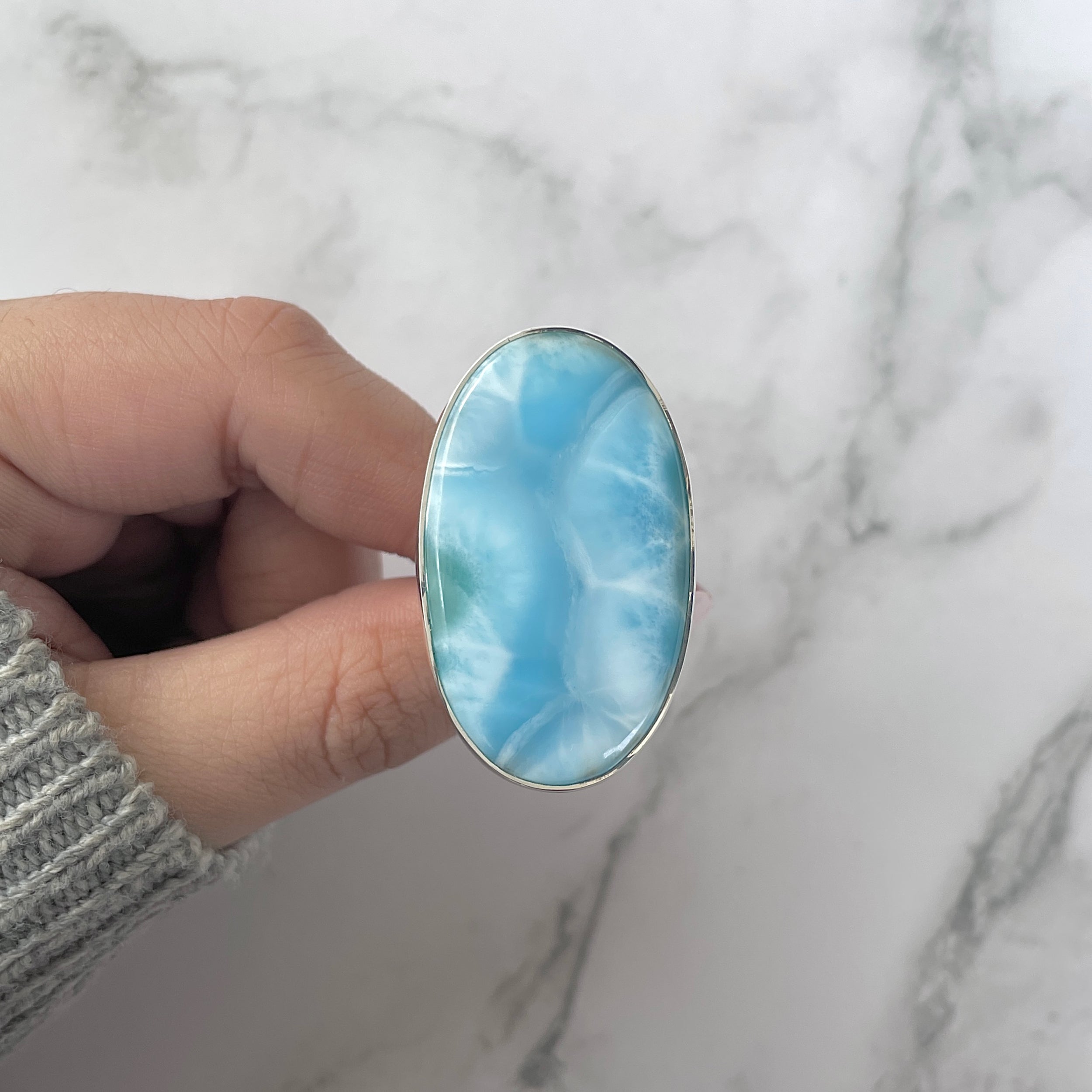 Larimar Adjustable Ring-(LAR-R-1247.)