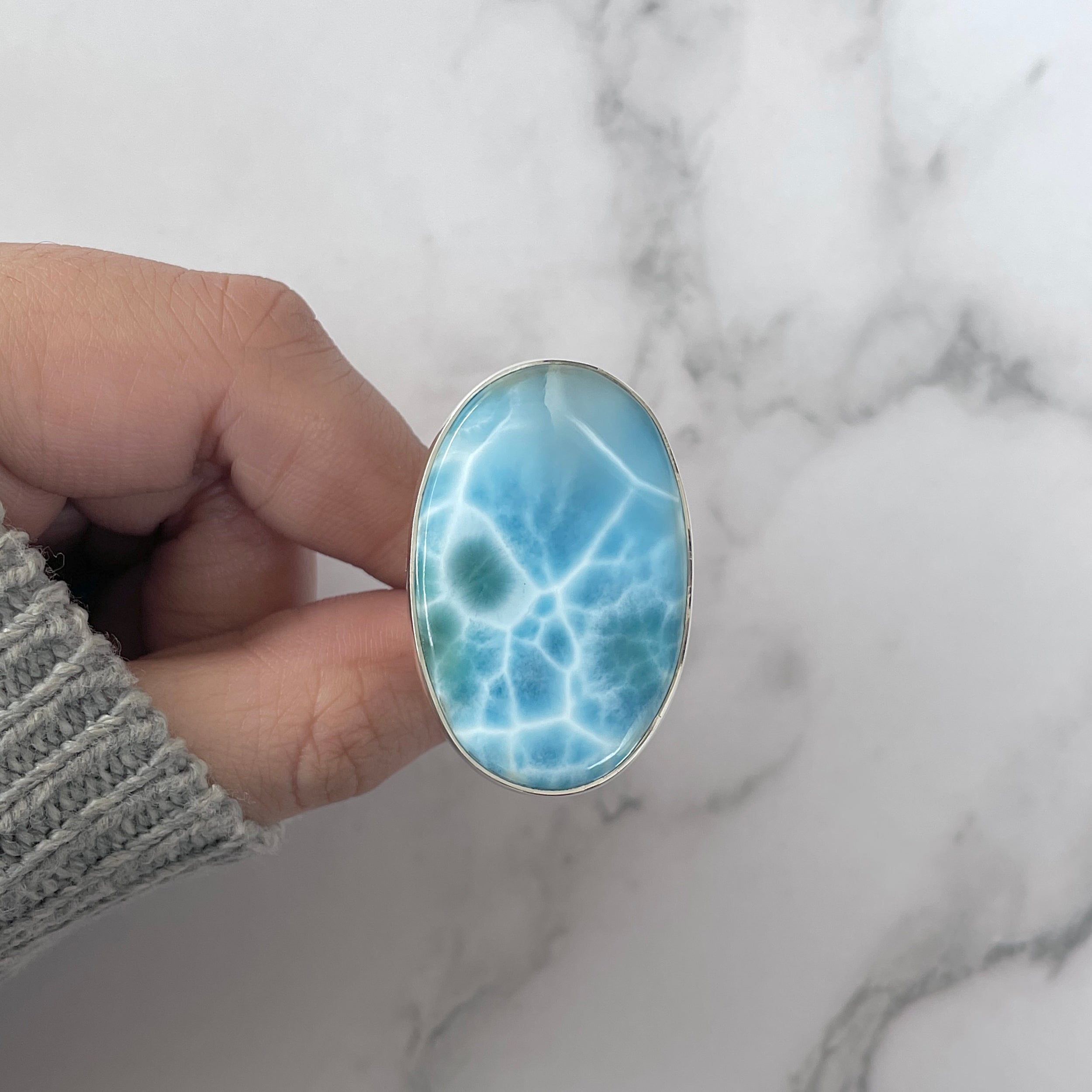 Larimar Adjustable Ring-(LAR-R-1249.)