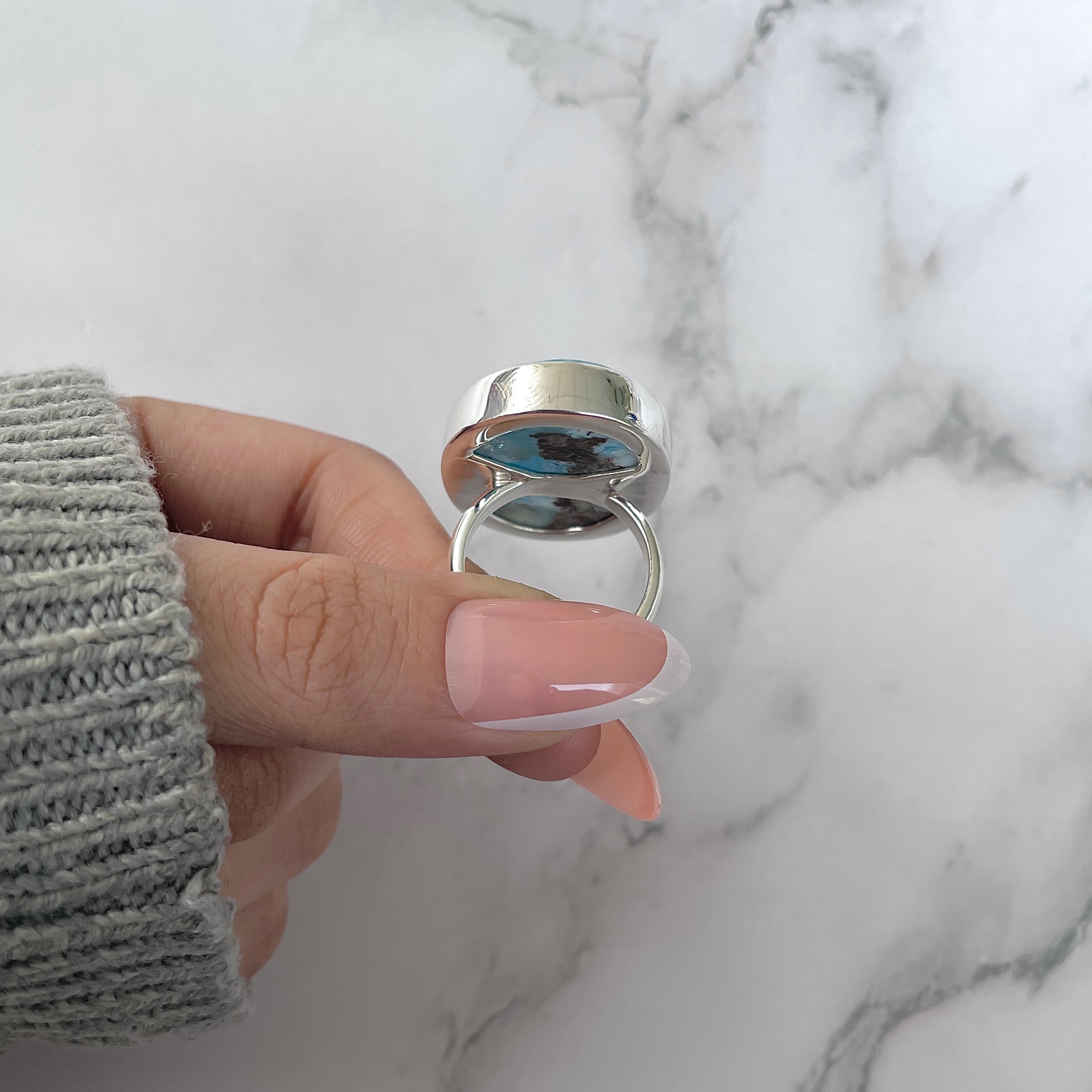 Larimar Adjustable Ring-(LAR-R-1249.)