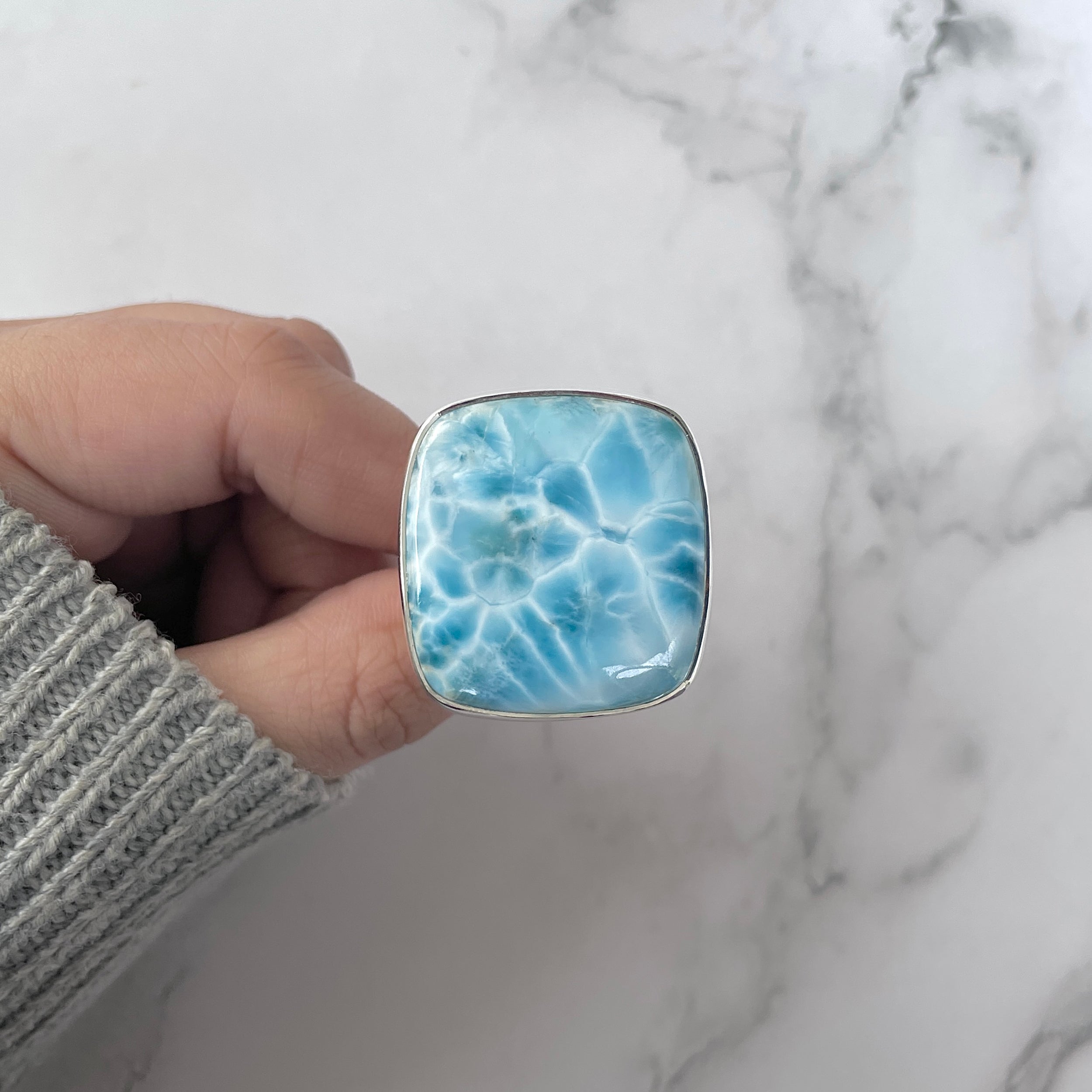 Larimar Adjustable Ring-(LAR-R-1250.)