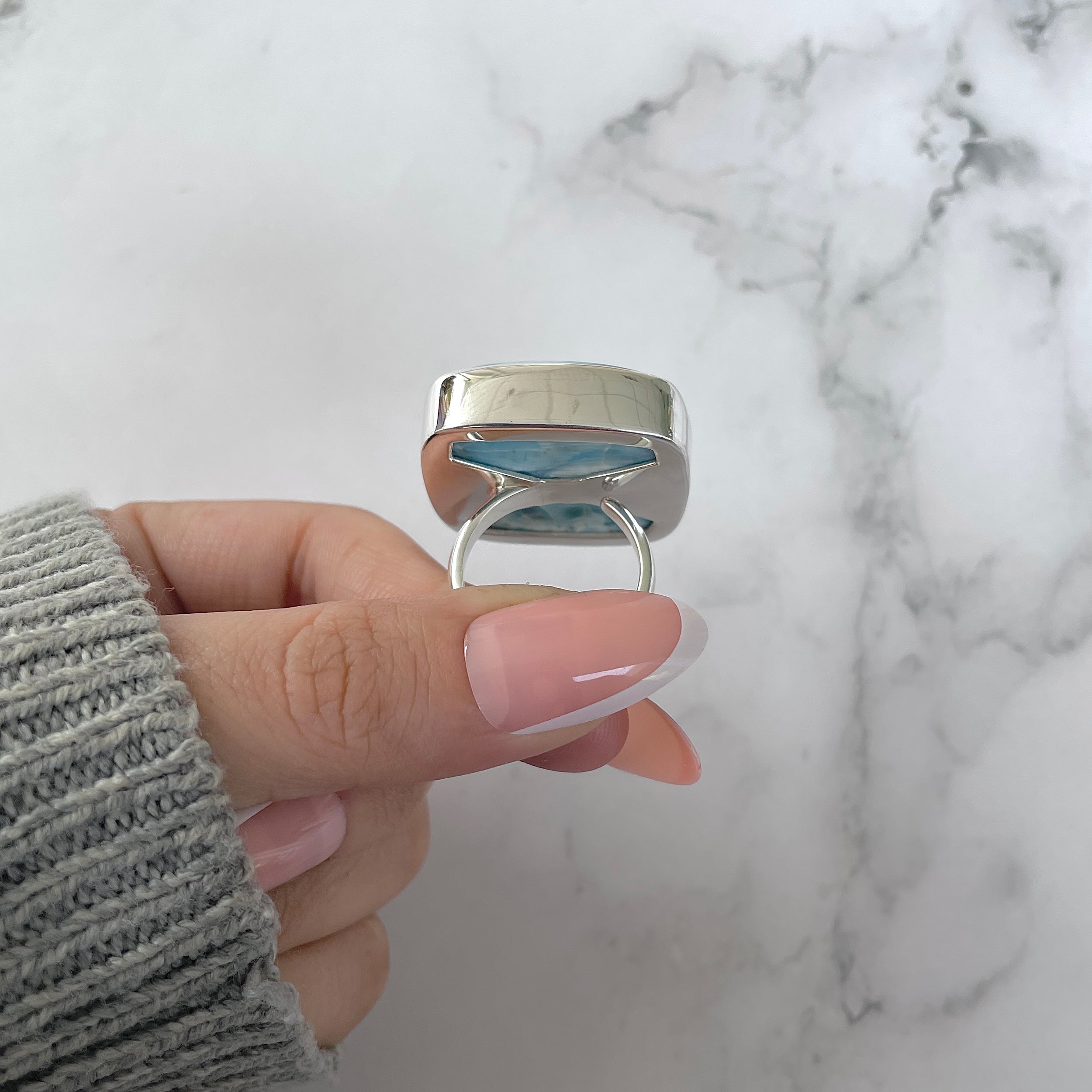 Larimar Adjustable Ring-(LAR-R-1250.)