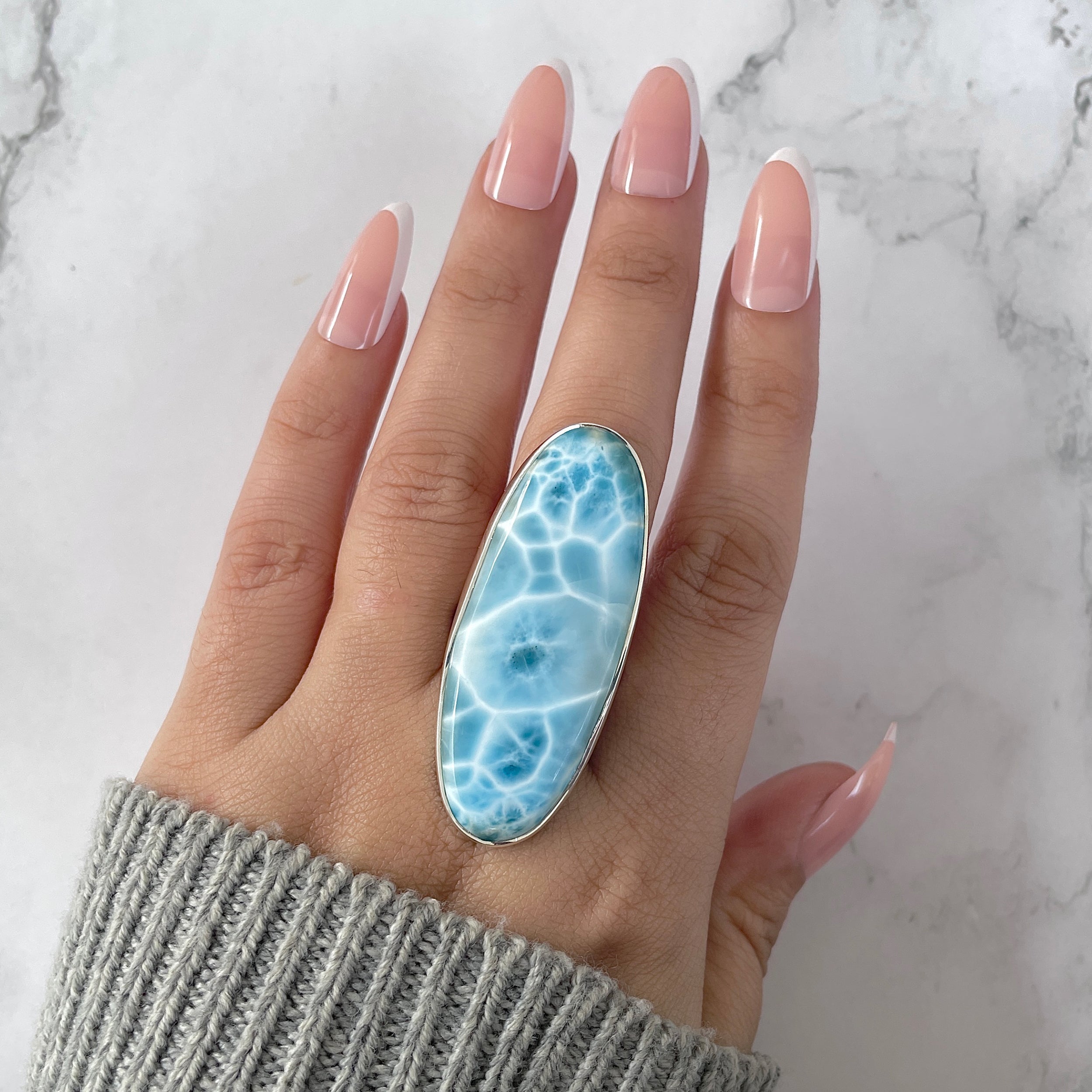 Larimar Adjustable Ring-(LAR-R-1251.)
