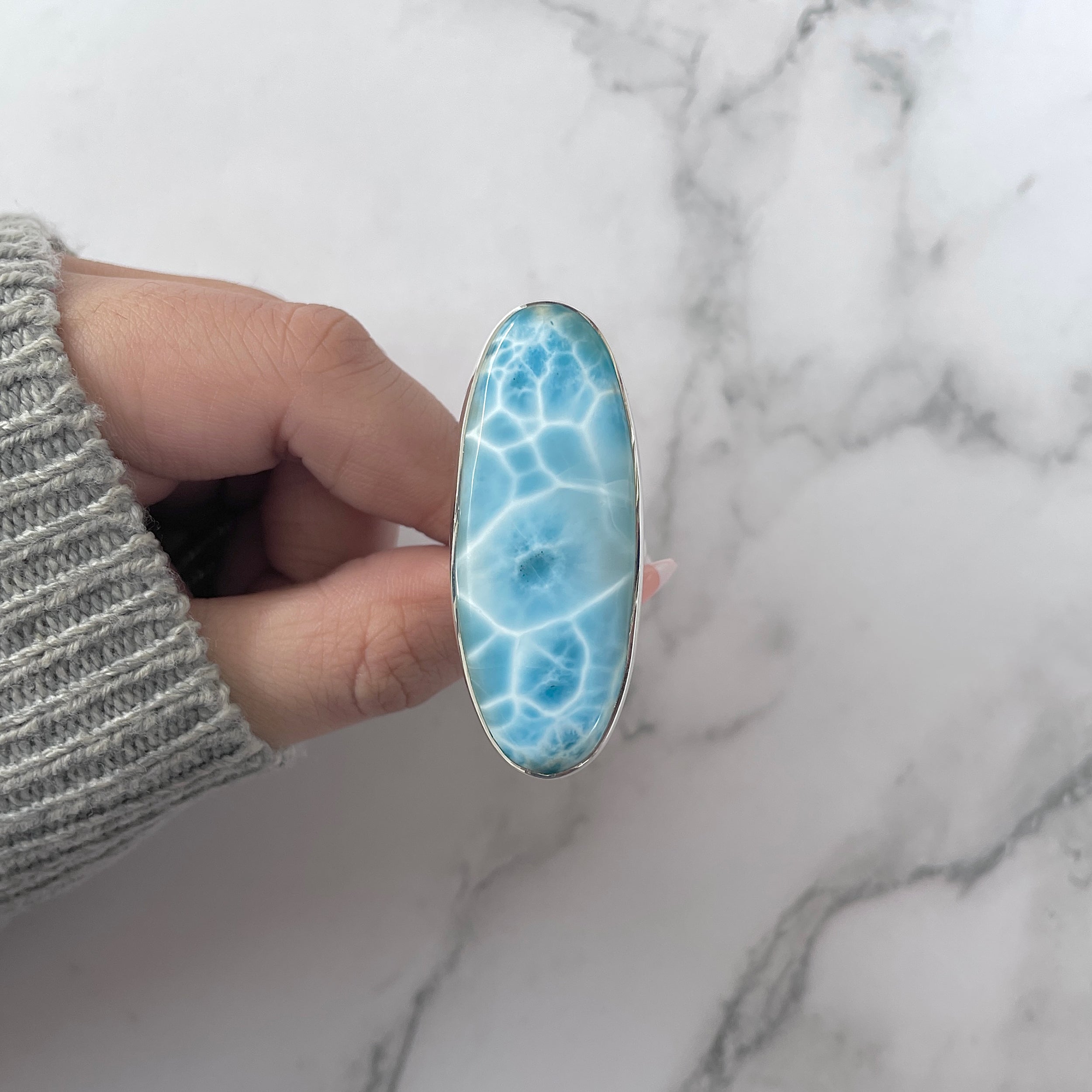 Larimar Adjustable Ring-(LAR-R-1251.)