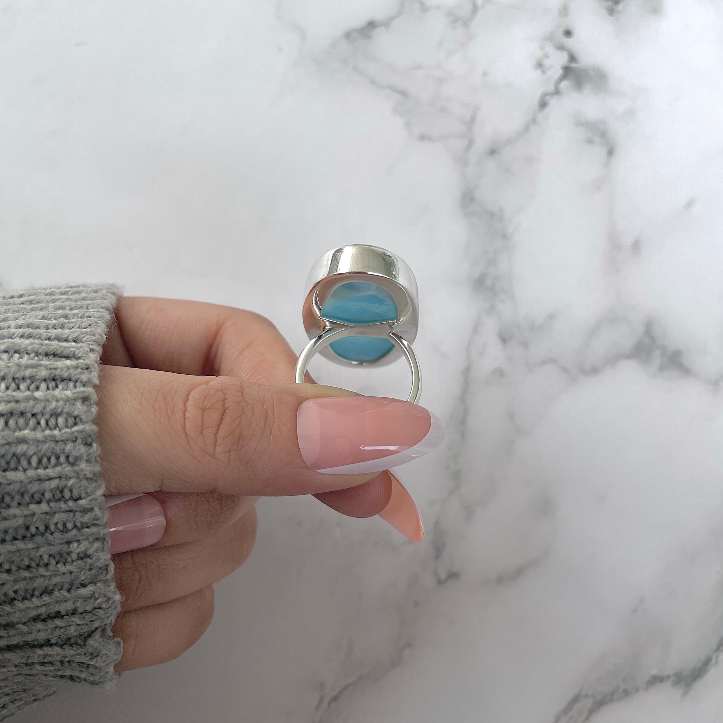 Larimar Adjustable Ring-(LAR-R-1251.)
