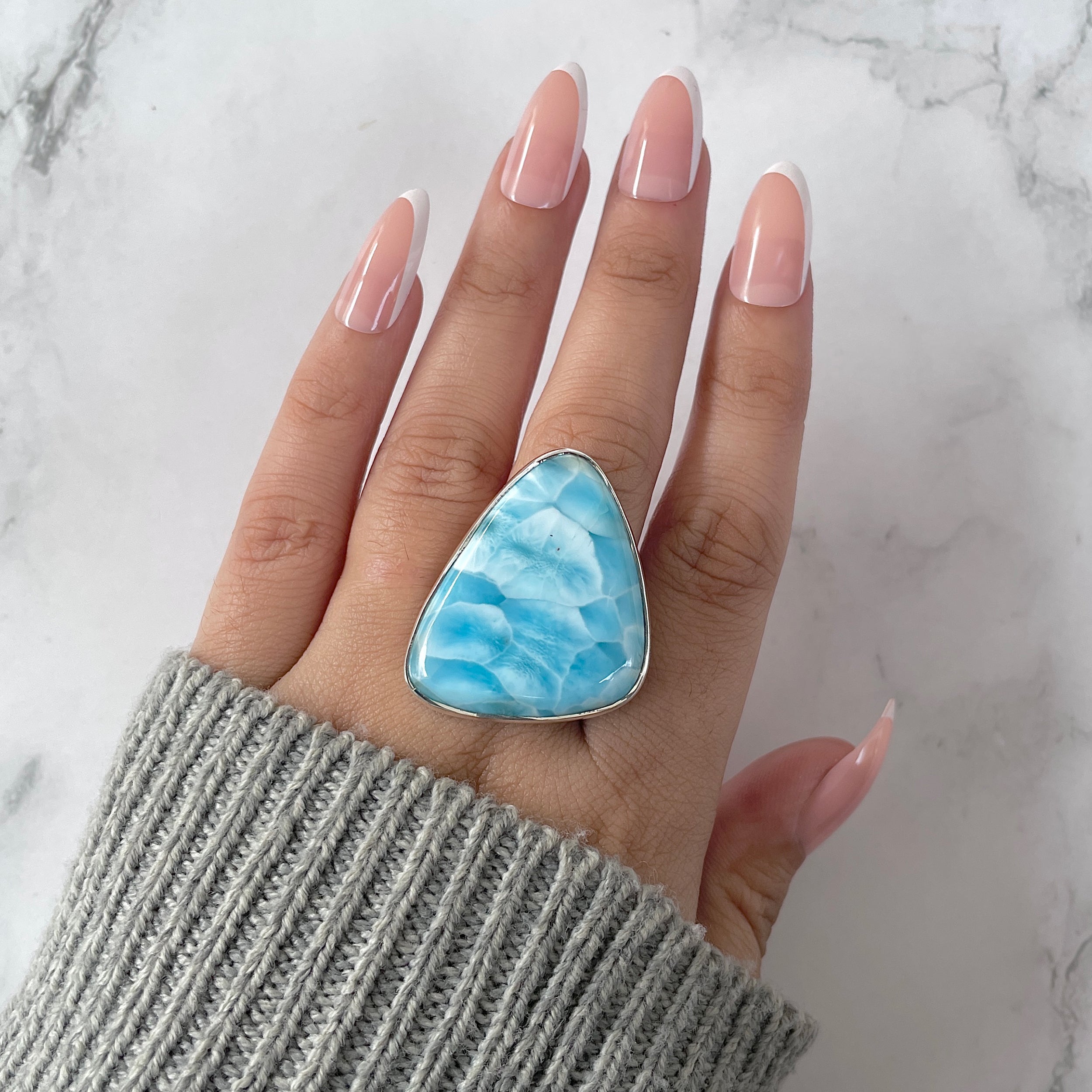 Larimar Adjustable Ring-(LAR-R-1252.)