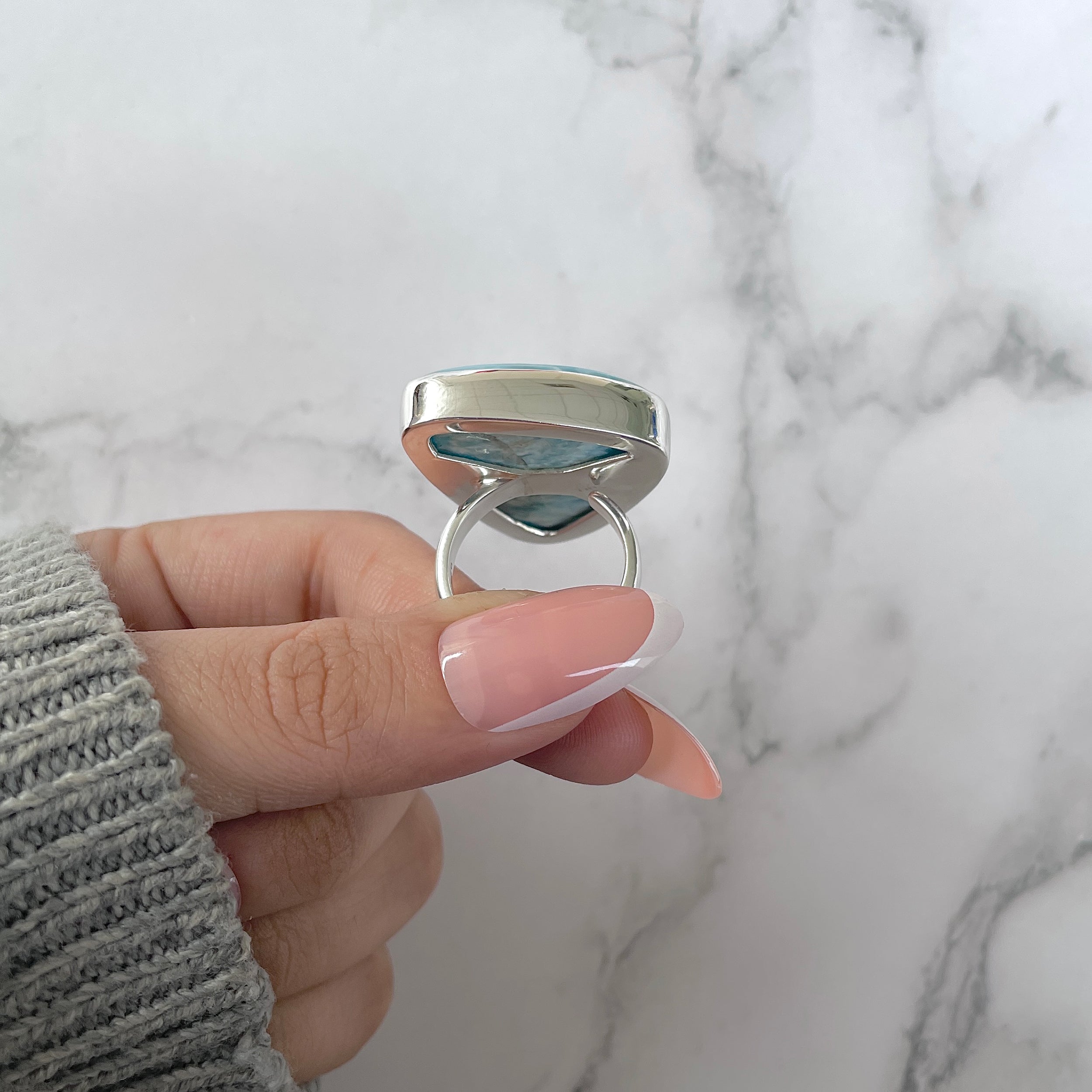 Larimar Adjustable Ring-(LAR-R-1252.)