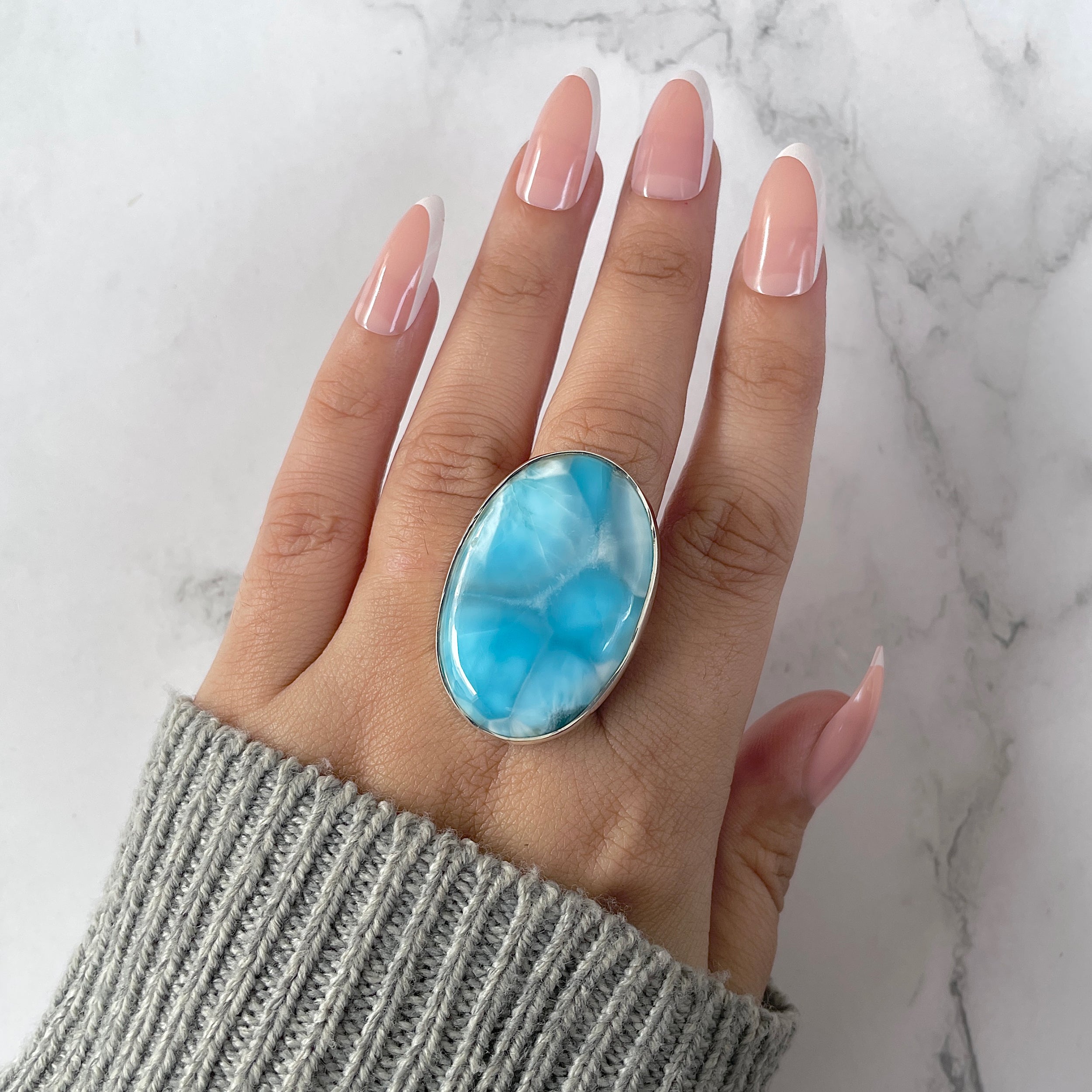 Larimar Adjustable Ring-(LAR-R-1253.)