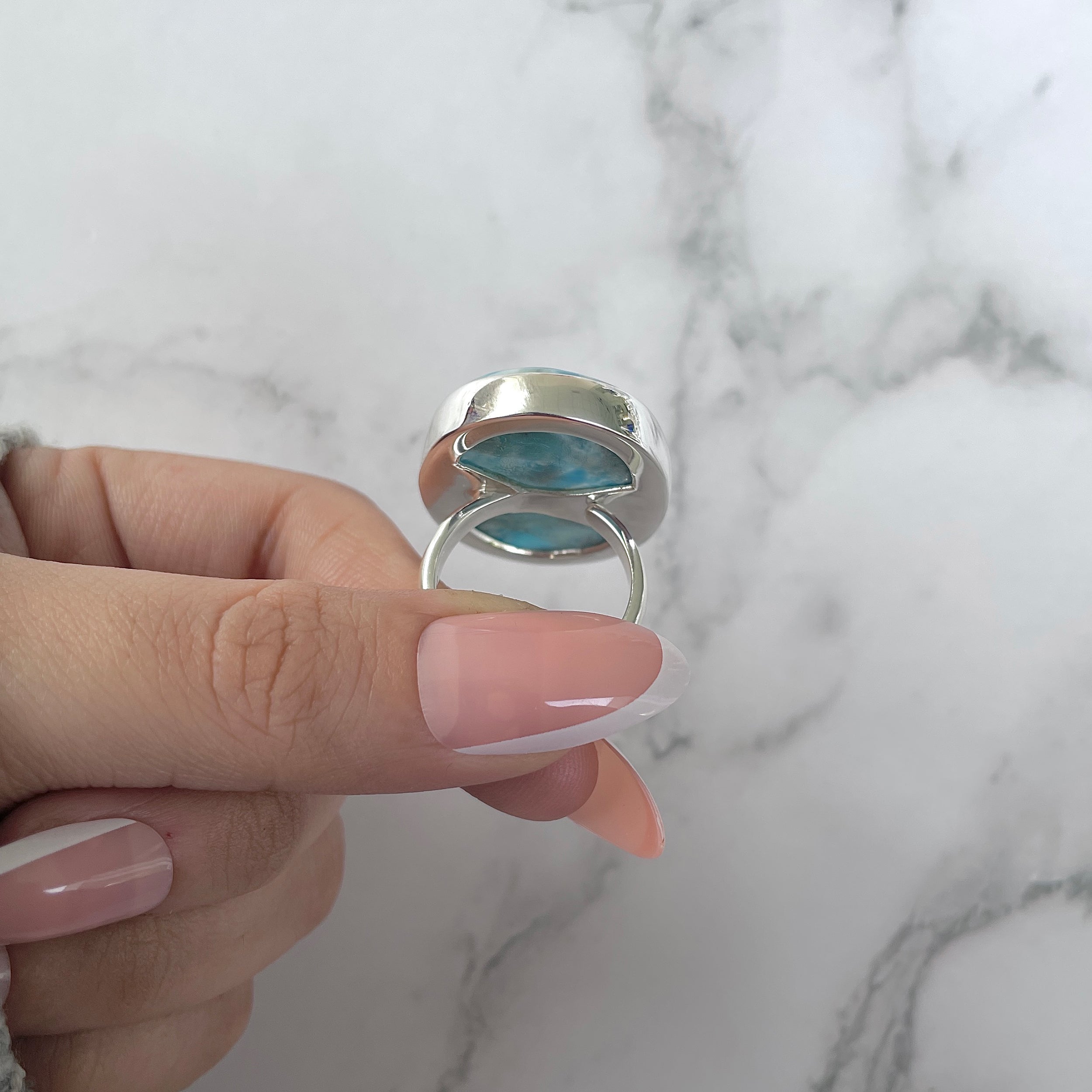Larimar Adjustable Ring-(LAR-R-1253.)