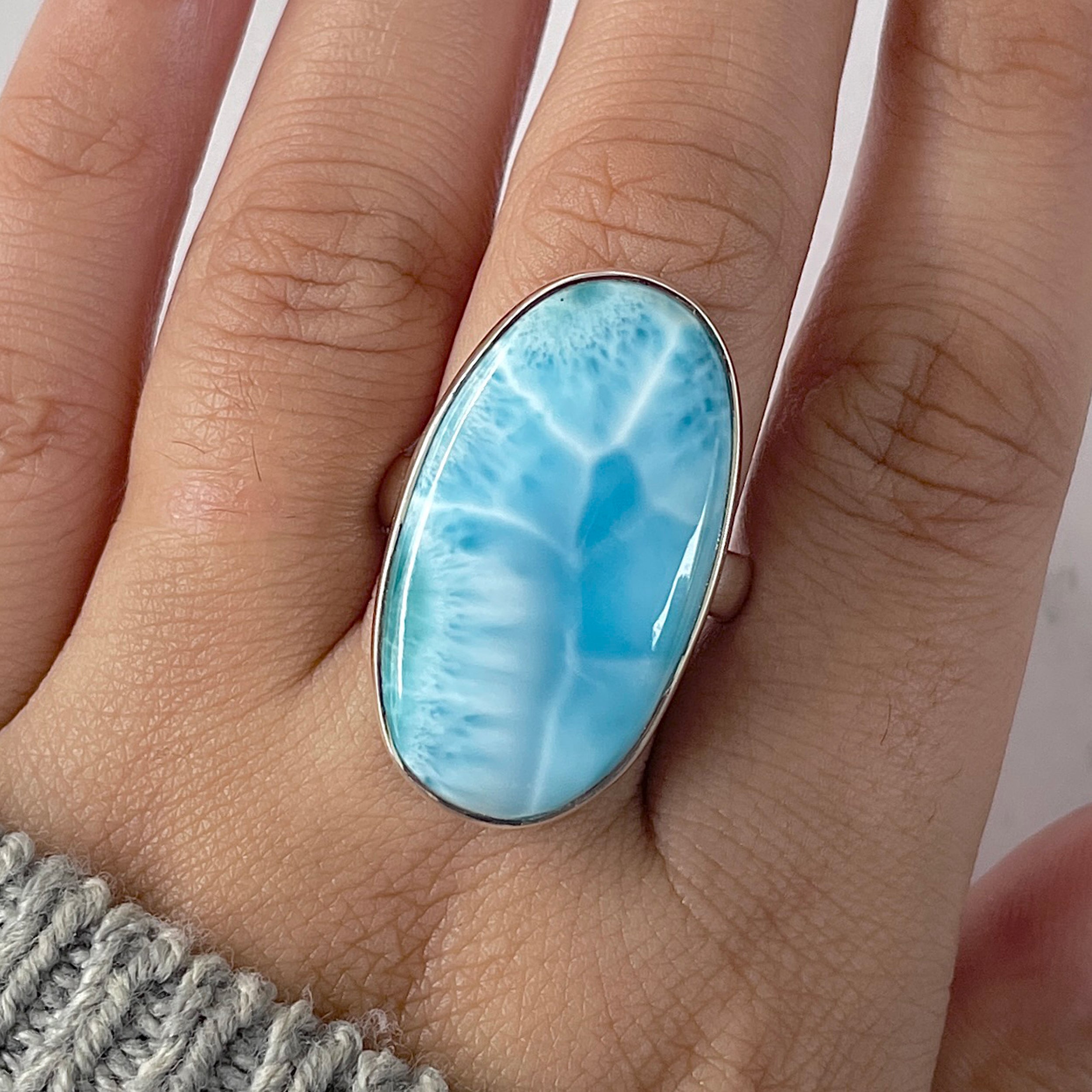 Larimar Adjustable Ring-(LAR-R-1254.)
