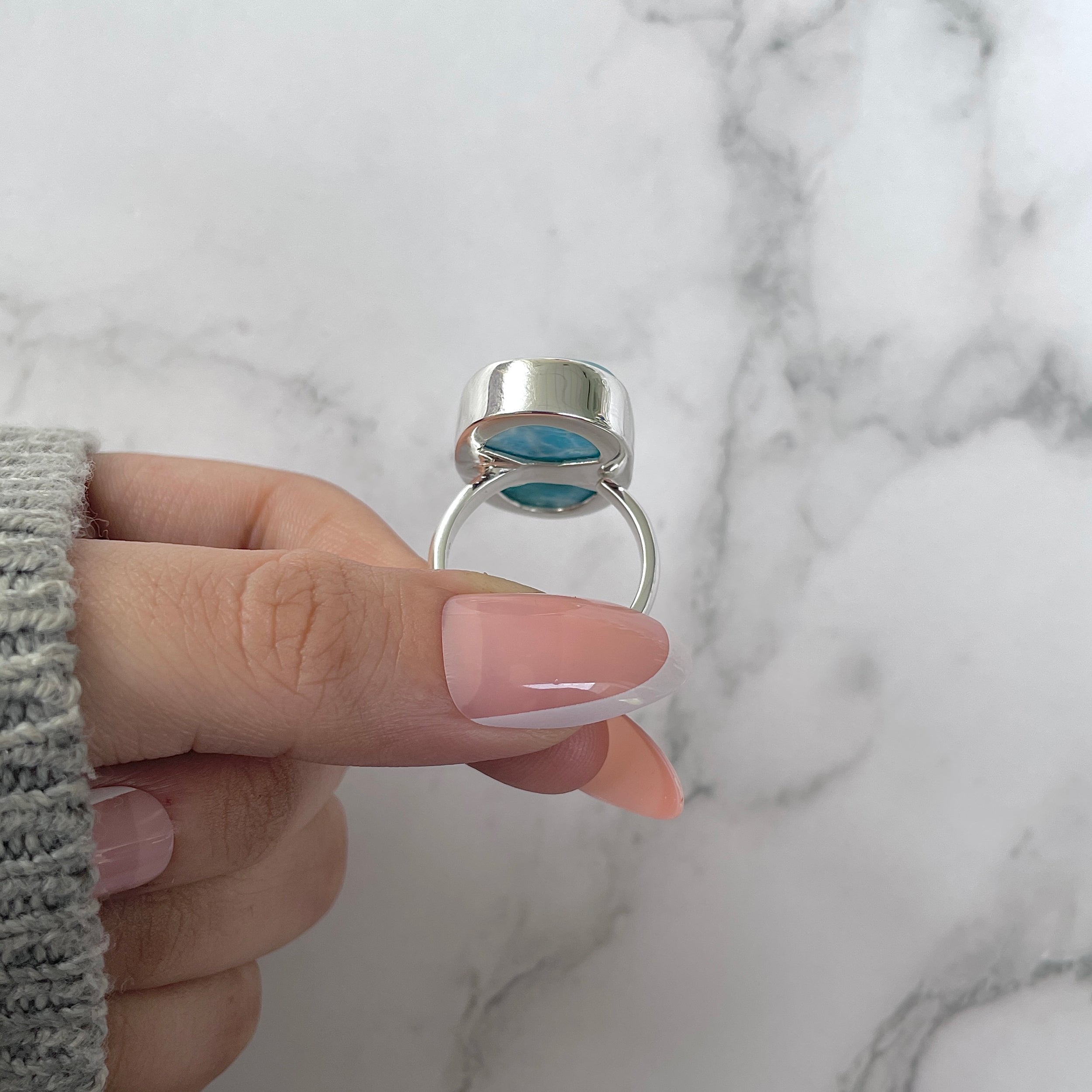 Larimar Adjustable Ring-(LAR-R-1254.)