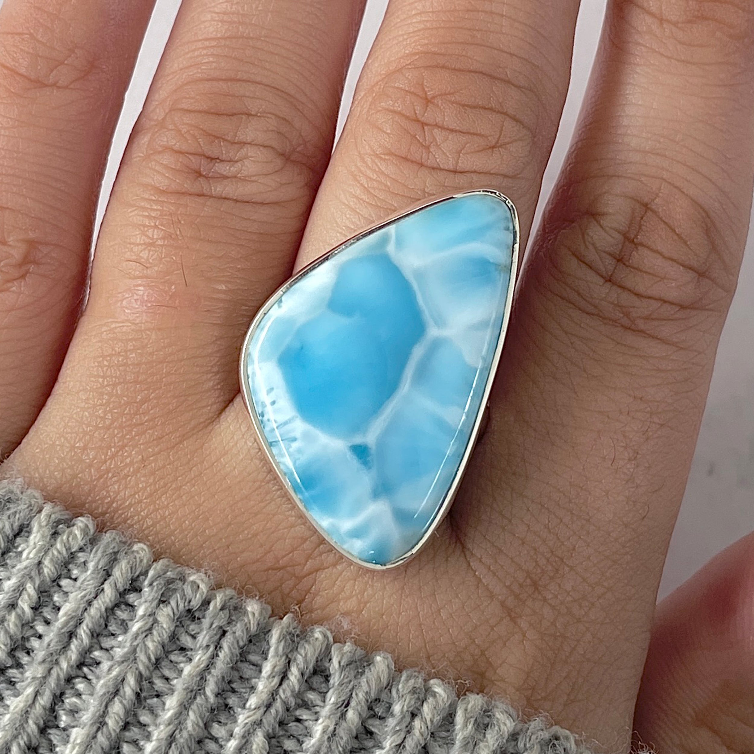 Larimar Adjustable Ring-(LAR-R-1255.)