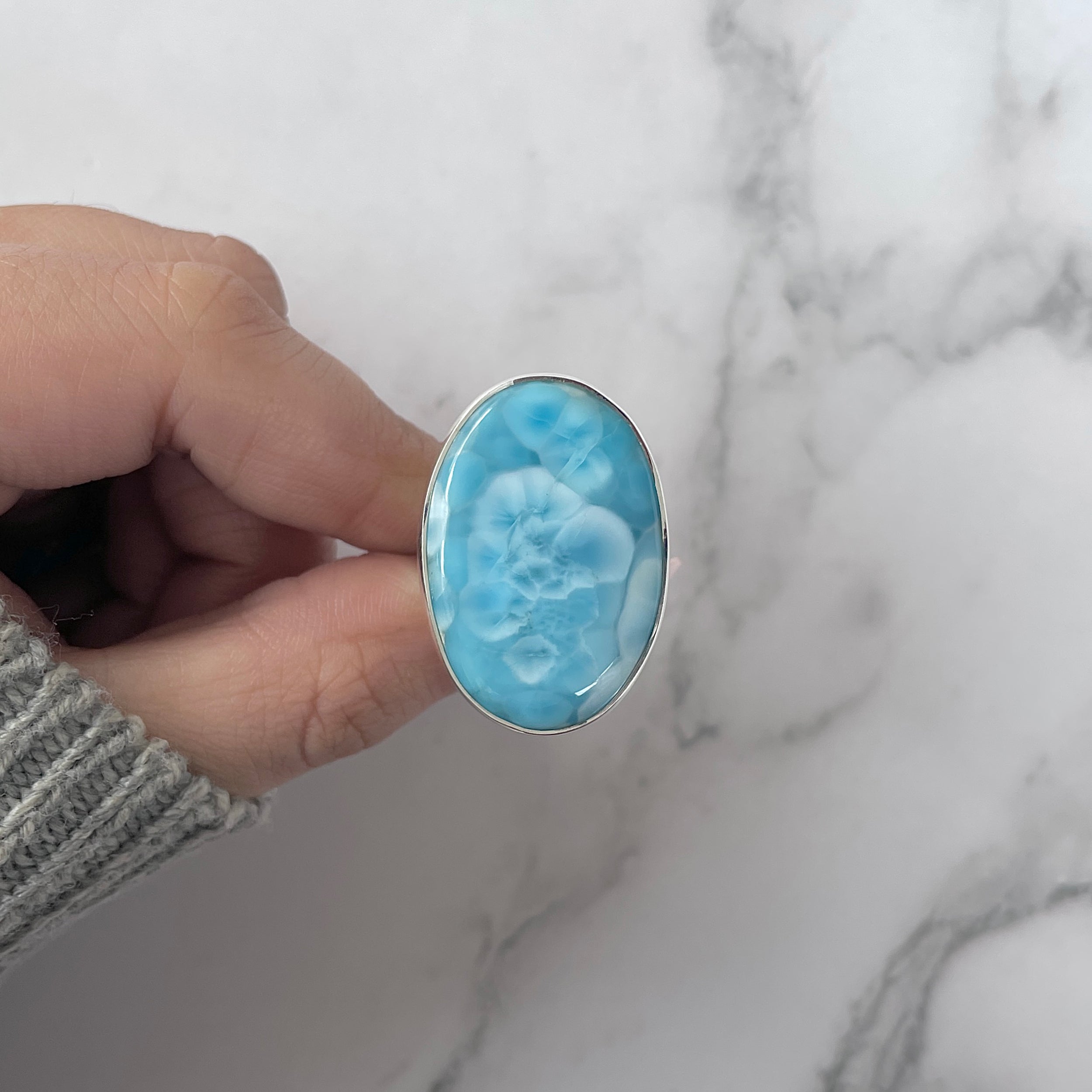Larimar Adjustable Ring-(LAR-R-1256.)