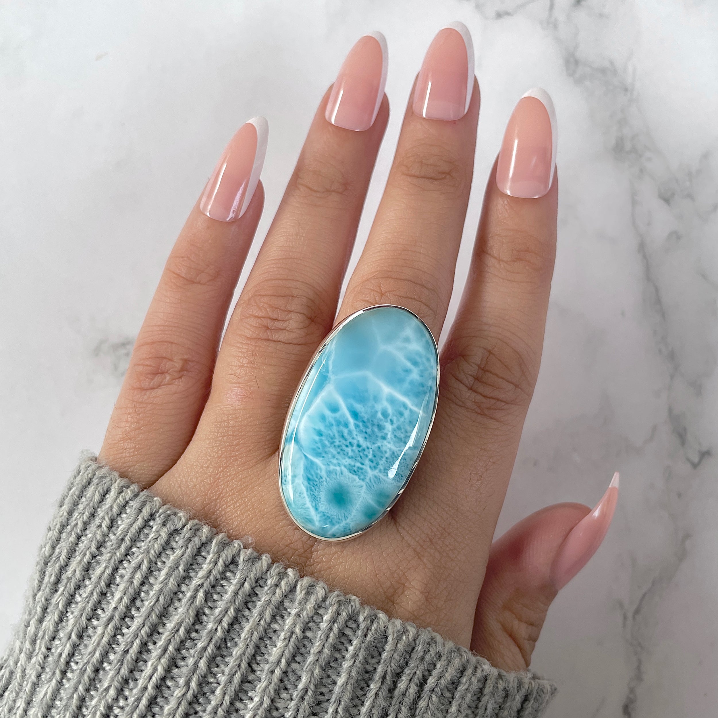 Larimar Adjustable Ring-(LAR-R-1257.)