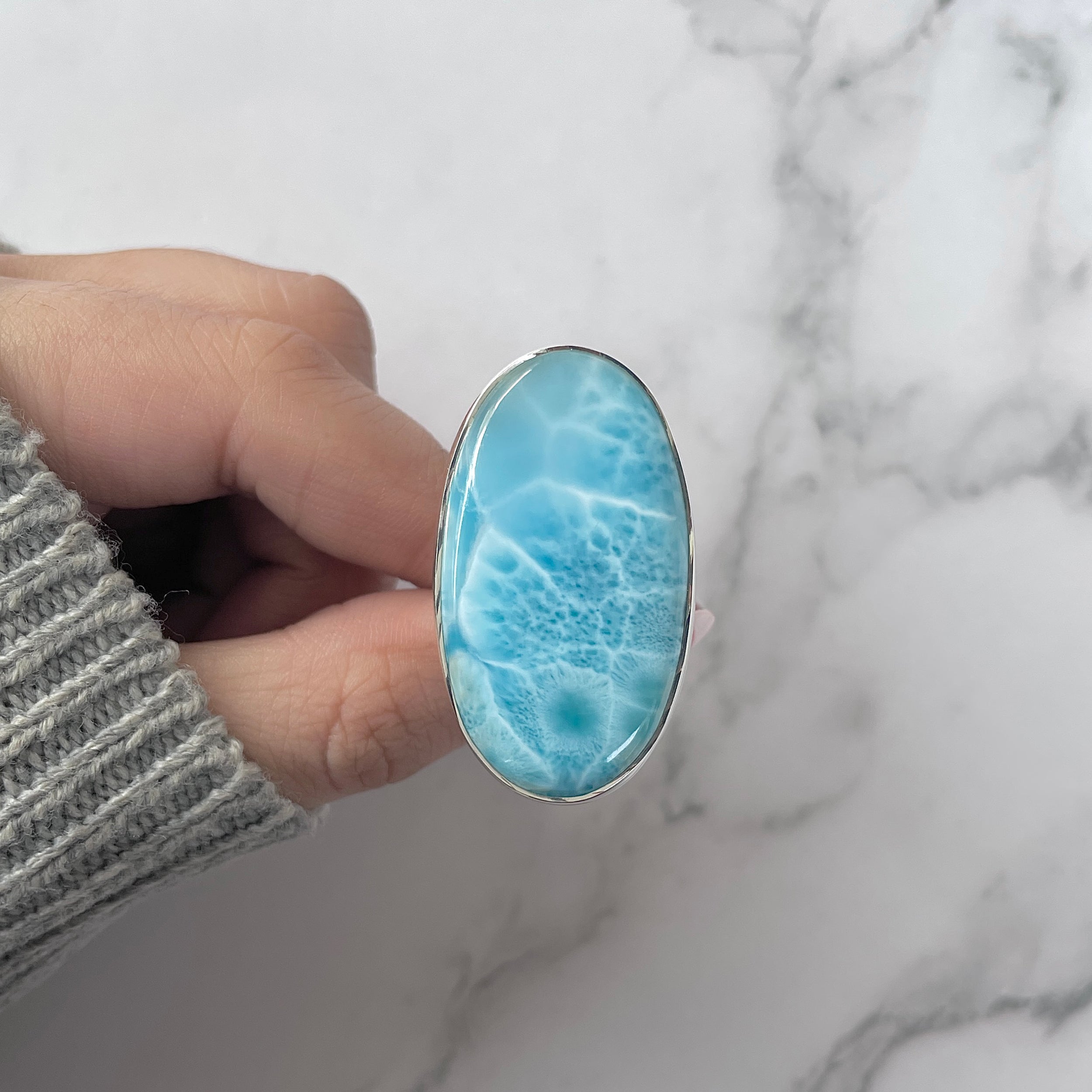 Larimar Adjustable Ring-(LAR-R-1257.)
